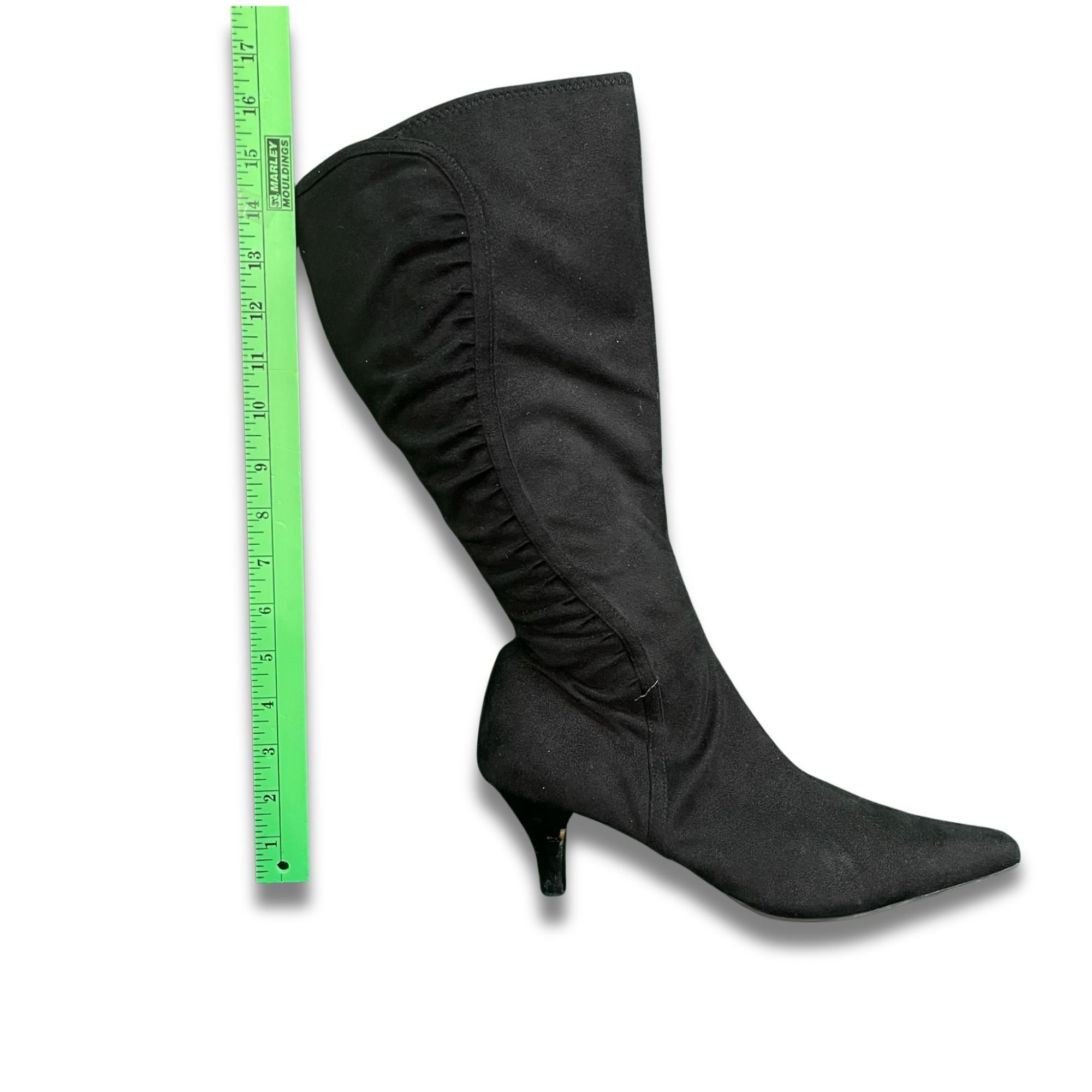 Other Impo Stretch Knee-High Faux Suede Boots Black Womens Size 10 Size US 10 / IT 40 - 5 Thumbnail