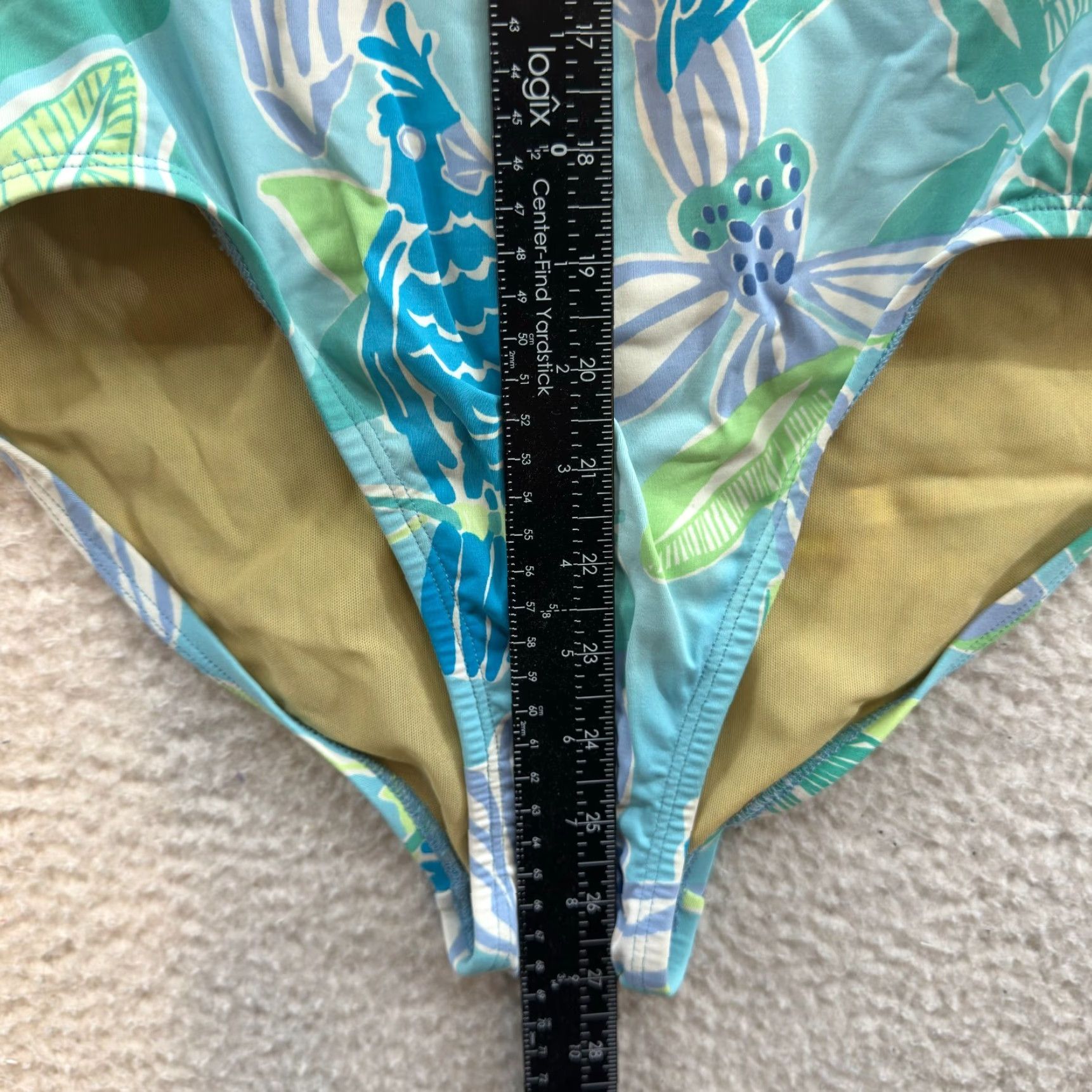 Lilly Pulitzer Lilly Pulitzer Swimsuit Monokini One Piece Bikini 6 Blue Floral Hawaiian Women Girls Mens Womens Size ONE SIZE - 6 Thumbnail