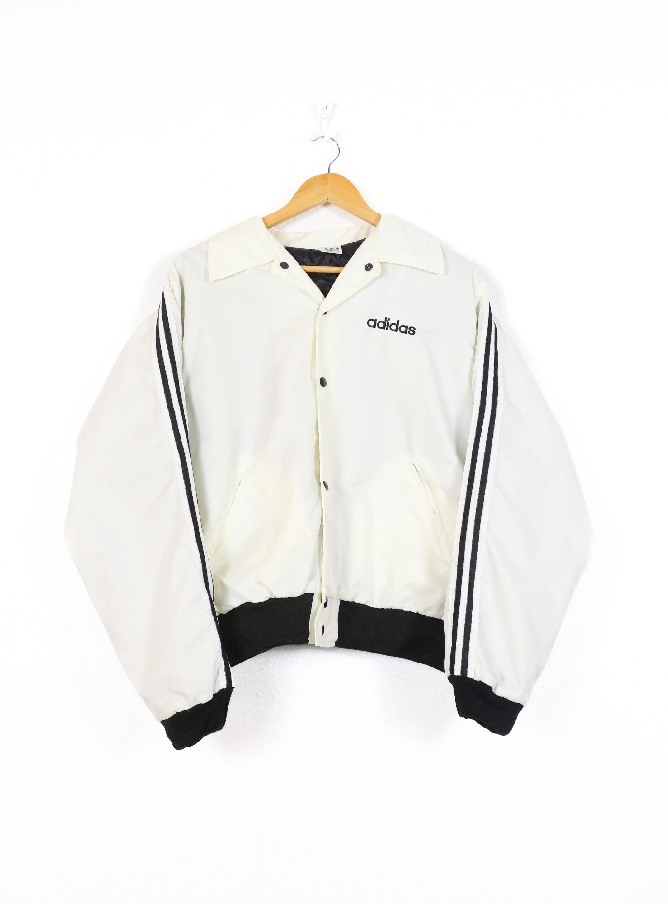Adidas Vintage Adidas Logo Varsity Nylon Bomber Jacket USA Made Size US S / EU 44-46 / 1 - 1 Thumbnail
