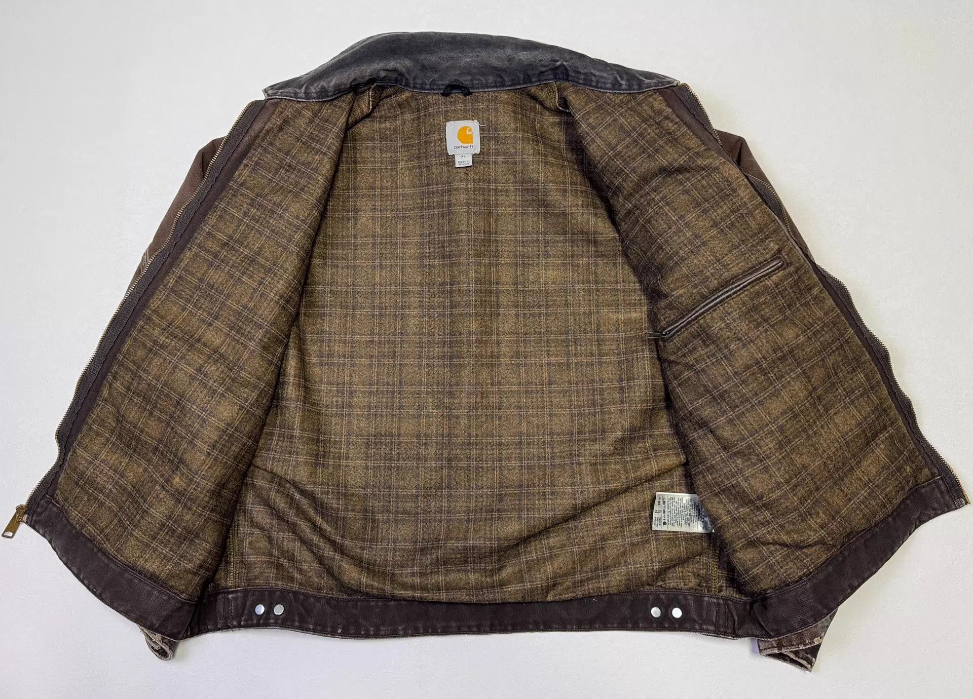 Carhartt Vintage Carhartt J97 Detroit Jacket Dark Brown XL Size US XL / EU 56 / 4 - 4 Thumbnail