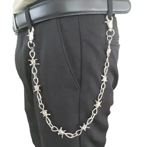 Jewelry 55cm Barb Wire Wallet Chain Size ONE SIZE - 1 Thumbnail