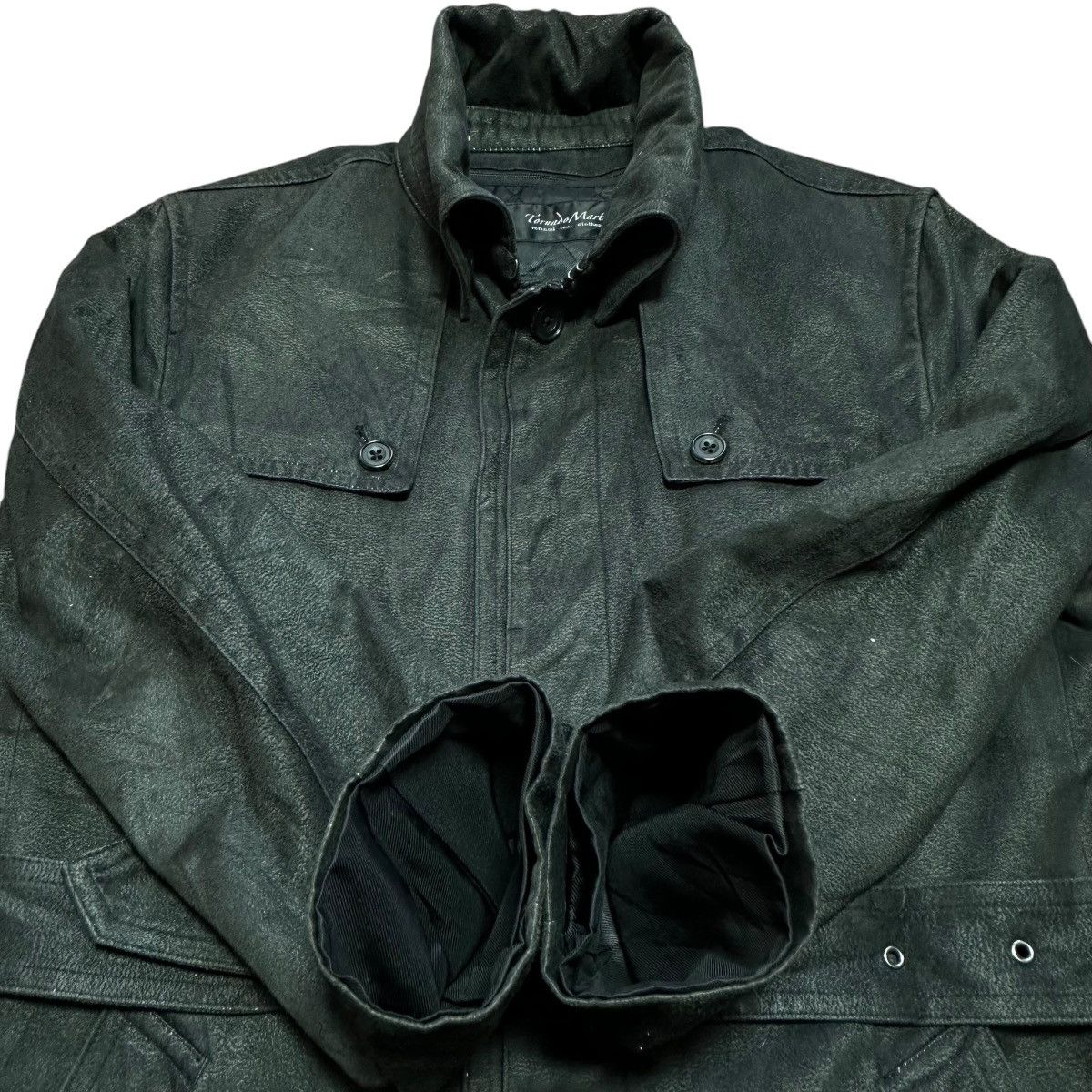 Tornado Mart Vintage Tornado Mart Belted Faux Leather Car Coat Jacket Size US XL / EU 56 / 4 - 3 Thumbnail