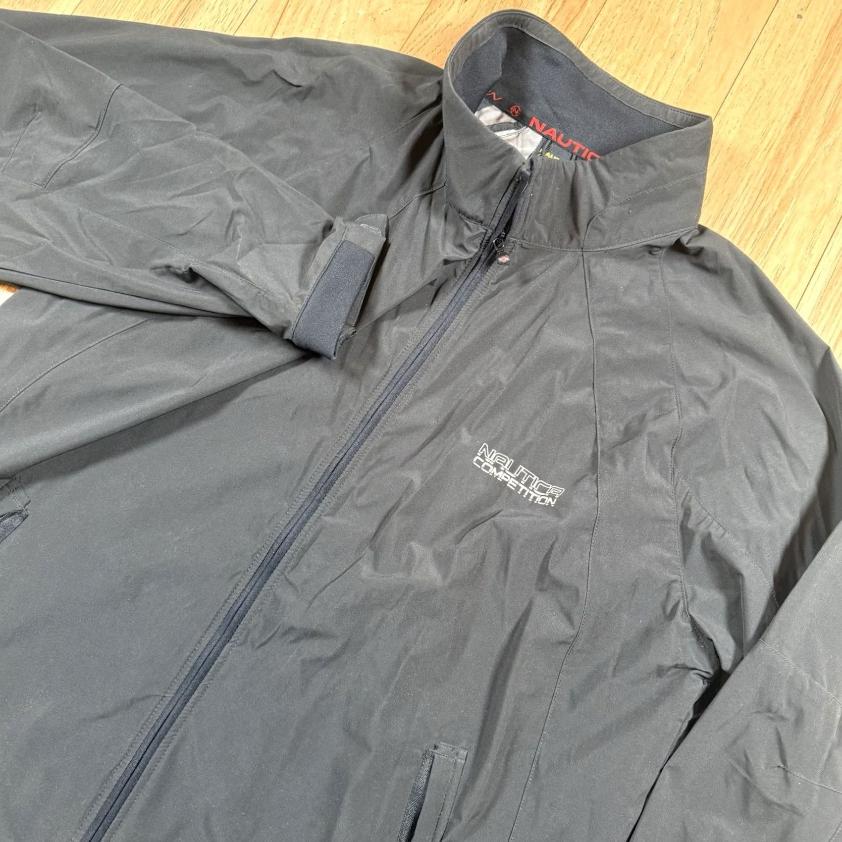 Nautica VINTAGE Nautica Competition Jacket Windbreaker Mens XL Black Full Zip Sailing Size US XL / EU 56 / 4 - 2 Thumbnail