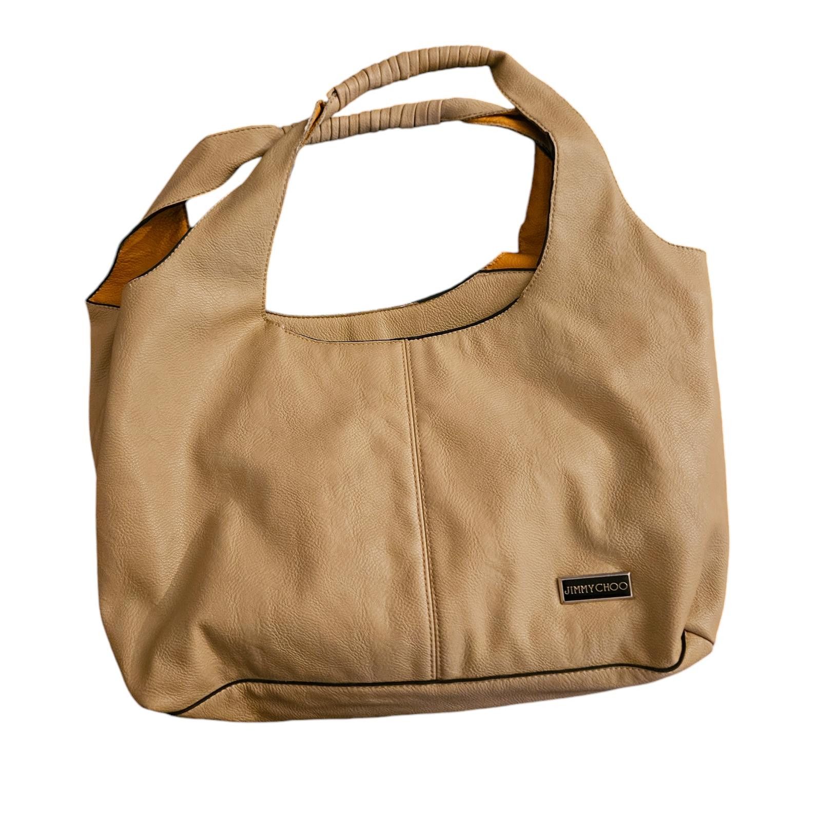 Jimmy Choo Jimmy Choo Beige Leather Hobo Bag – Soft Slouchy Tote Size ONE SIZE - 1 Thumbnail