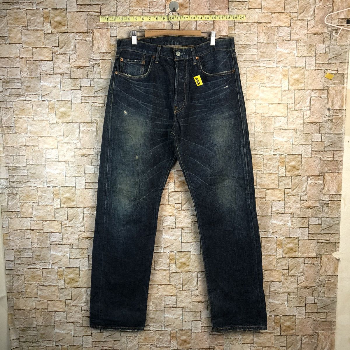 Levi's 501 Levis Blue Disstressed Denim Pants #A953 Size US 34 / EU 50 - 1 Thumbnail