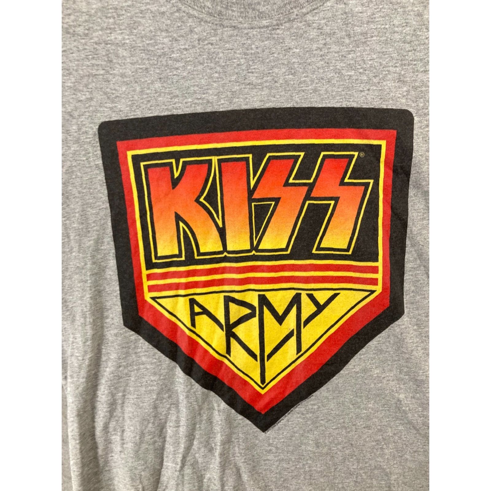 Fruit Of The Loom Kiss Army Mens TShirt Rock N Roll 90s Gray Medium Graphic Print Cotton Blend Fruit of the Loom Shirt Mens Size US M / EU 48-50 / 2 - 4 Thumbnail