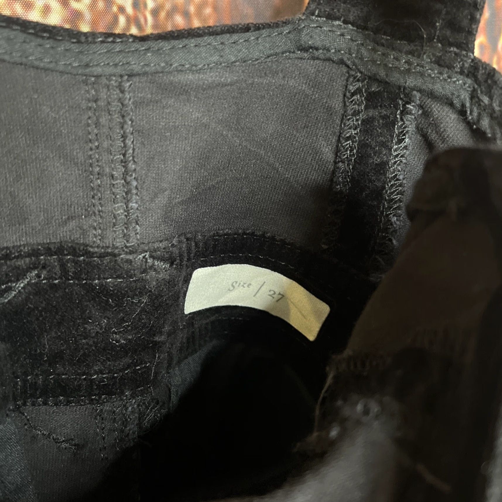 Anthropologie VINTAGE Anthropologie Pilcro and the Letterpress Black Velvet Flared Overalls Womens Size 27 Size 27" / US 4 / IT 40 - 4 Thumbnail