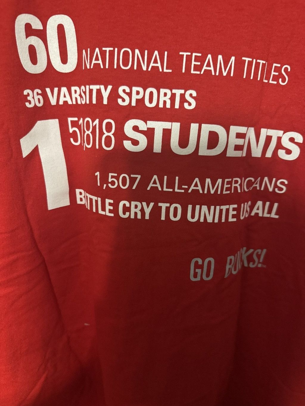 The Unbranded Brand Ohio State Buckeyes Red T-Shirt men sz L Shirt NEW WITH TAGS Size US L / EU 52-54 / 3 - 3 Thumbnail