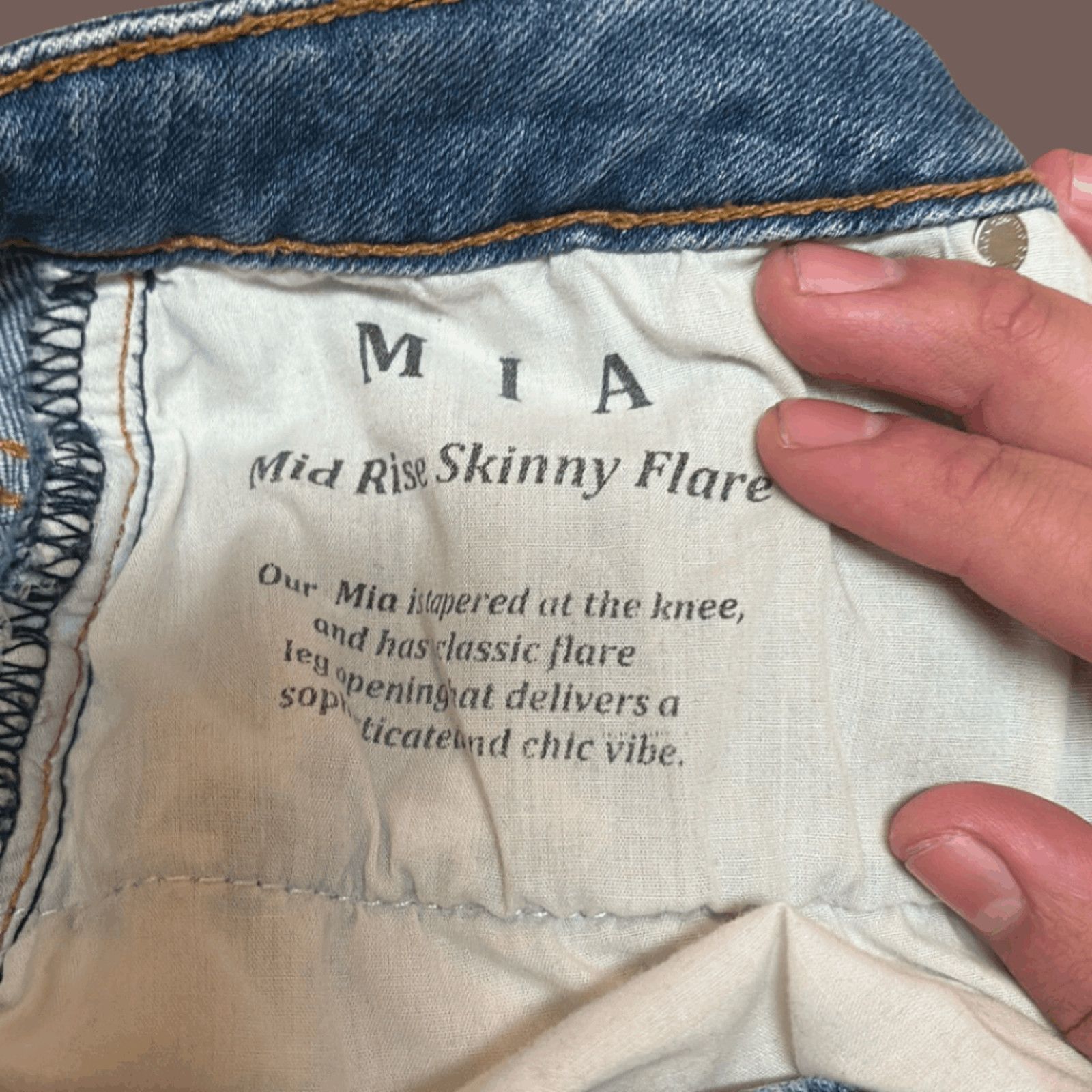 Nordstrom Skinny Flare Jeans | Black Orchid Medium Wash | Y2K Revival Size 28" / US 6 / IT 42 - 3 Thumbnail