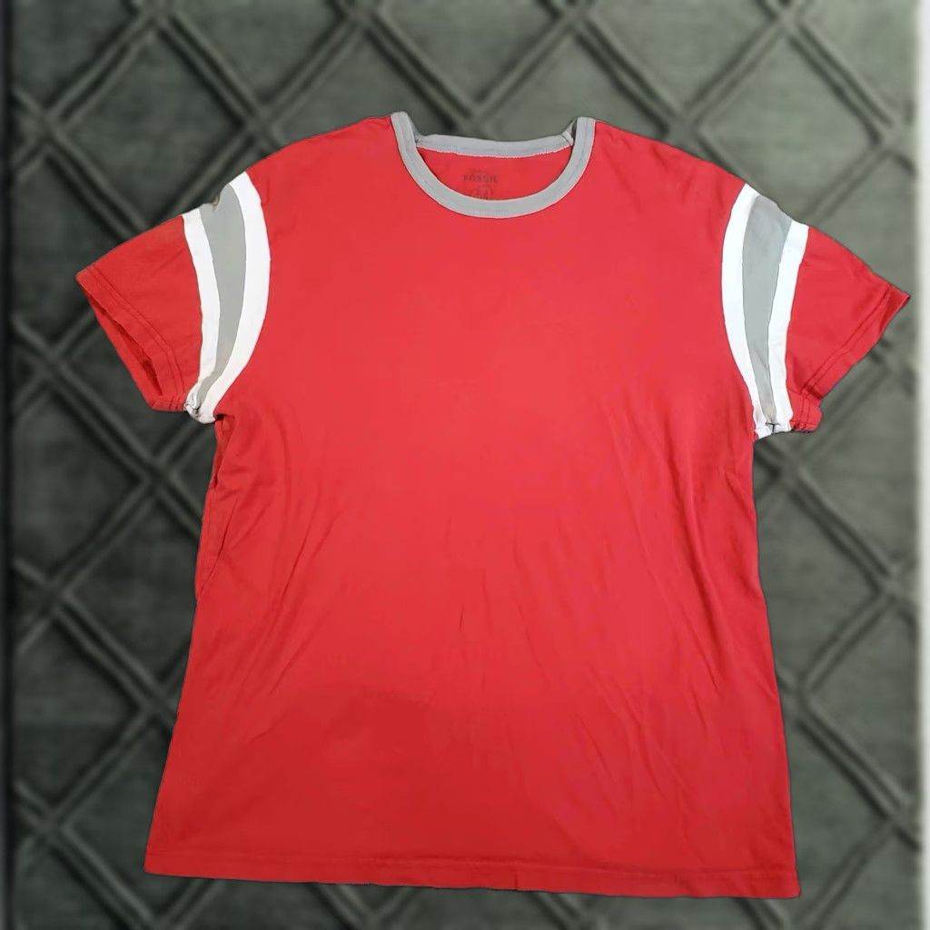 Vintage Fossil Watch Company T Shirt Womens XL Multicolor Short Sleeve Crew Neck T-Shirt