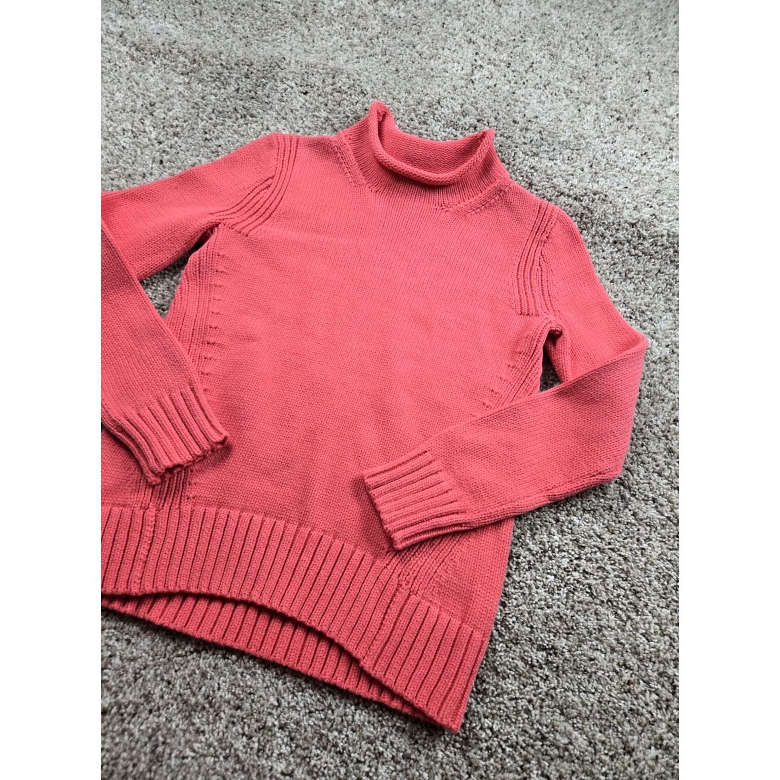 J.Crew J.Crew Sweater Womens M Pink Cotton Turtleneck Pullover Long Sleeve Size M / US 6-8 / IT 42-44 - 2 Thumbnail