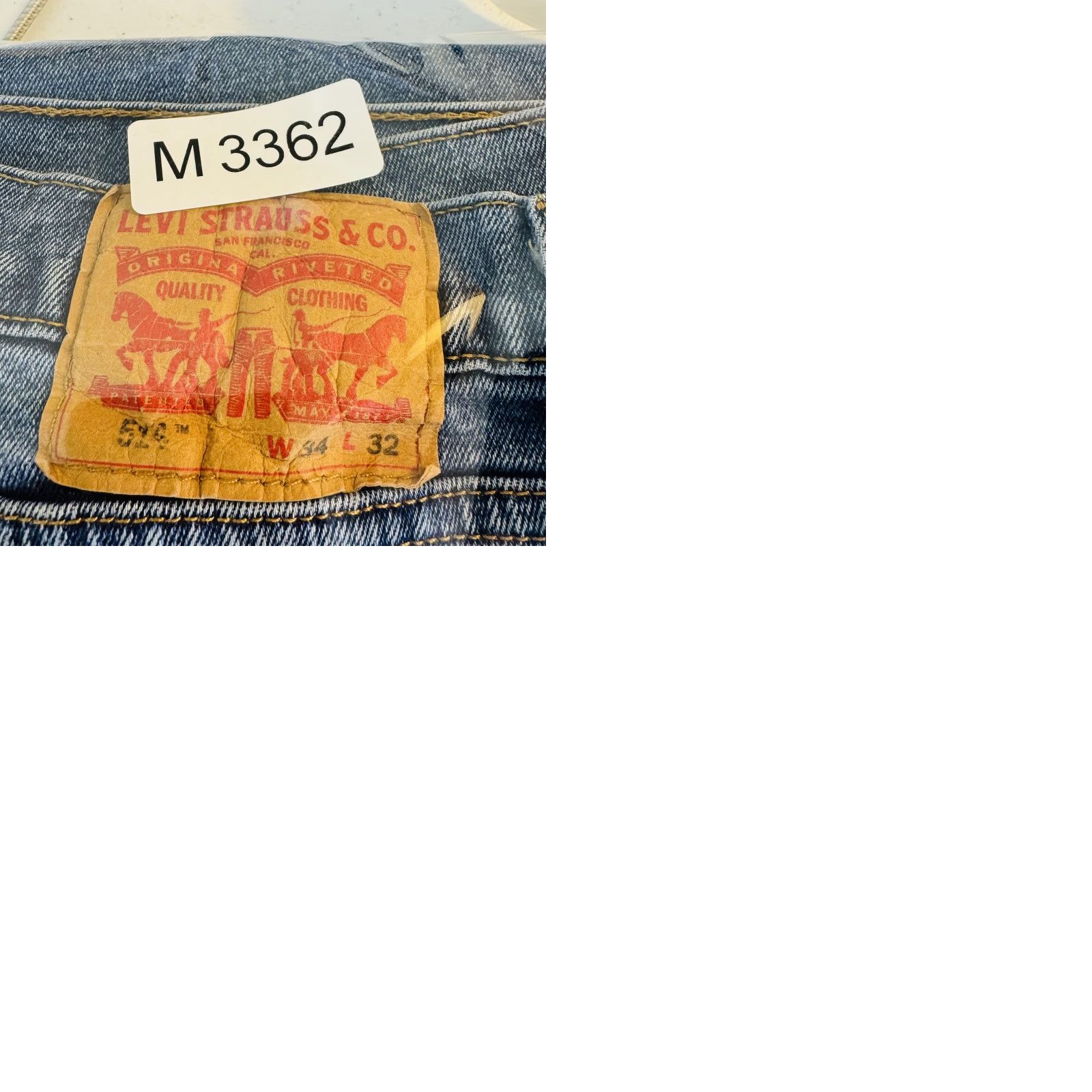 Levi's Levi's 501 Jeans Mens 34x32 Blue Medium Wash Straight Button Fly Denim Stretch Distressed Pocket 5-Pocket Regular Size US 34 / EU 50 - 10 Thumbnail