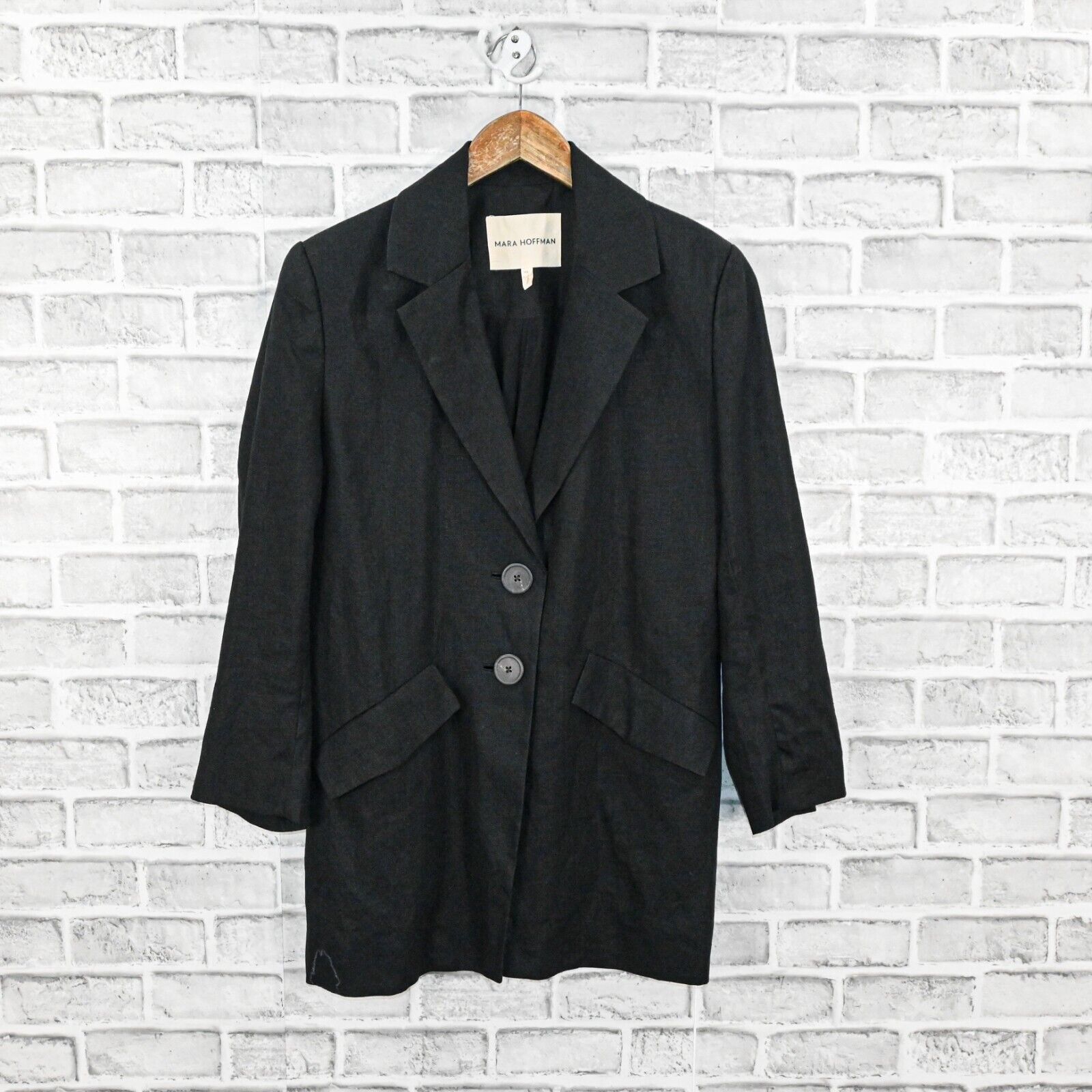 Mara Hoffman MARA HOFFMAN Women's Tatum Blazer Jacket lightweight hemp Size XS / US 0-2 / IT 36-38 - 6 Thumbnail