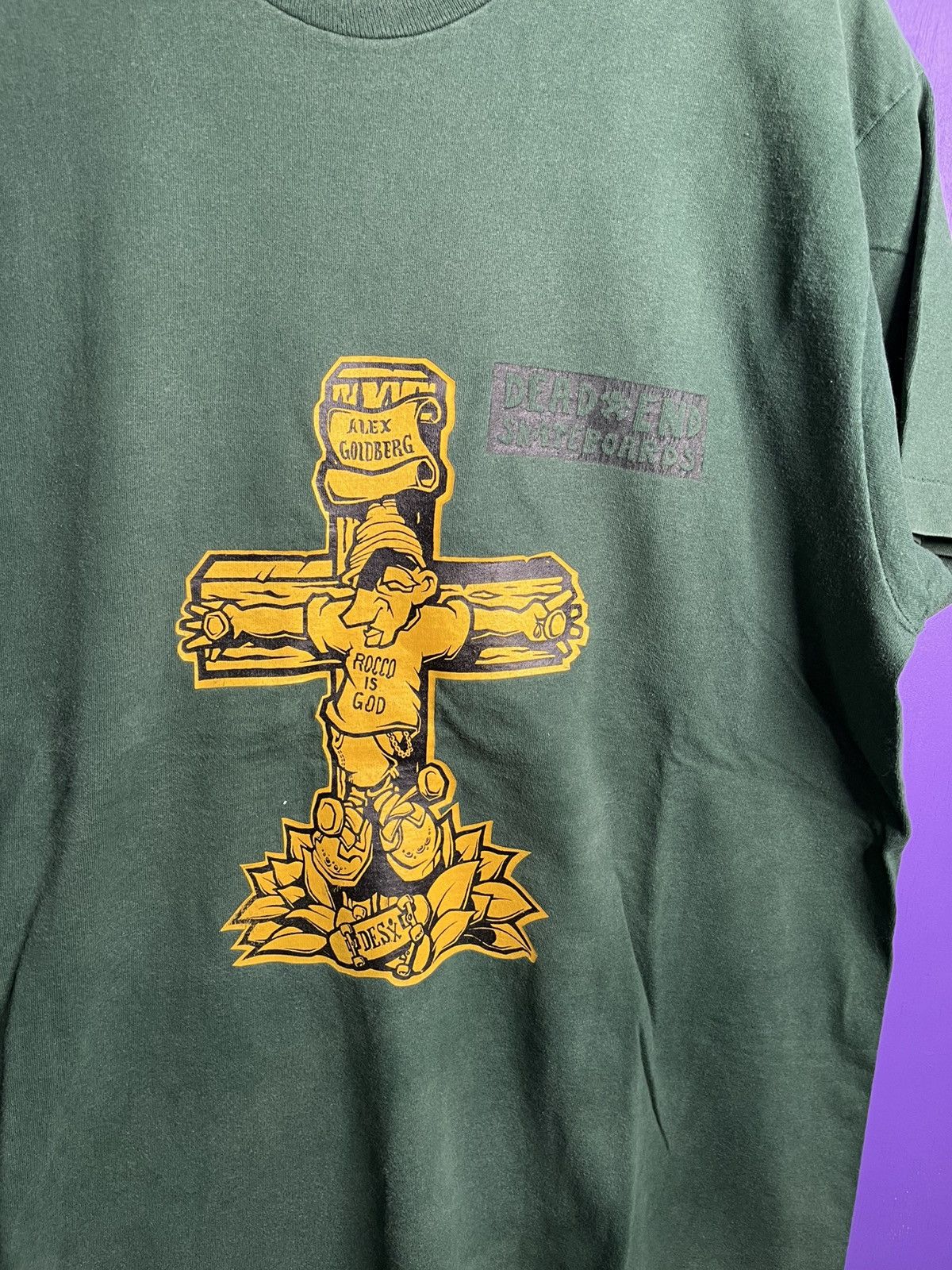 Vintage Vintage 90s Dead end skateboards Alex Goldberg t-shirt Size US XL / EU 56 / 4 - 3 Thumbnail