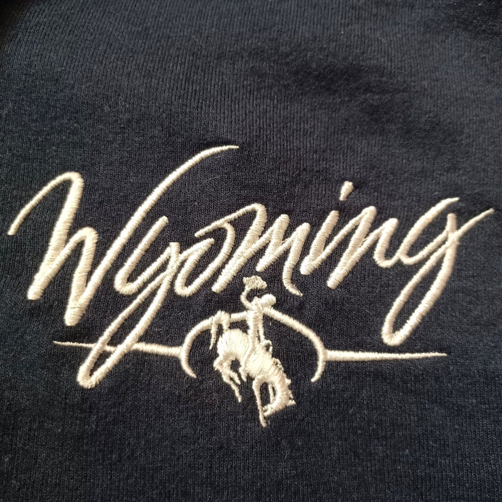 Gildan Wyoming Hoodie Jacket Womens Small Navy Blue Full Zip Embroidery Logo Gildan Size S / US 4 / IT 40 - 6 Thumbnail