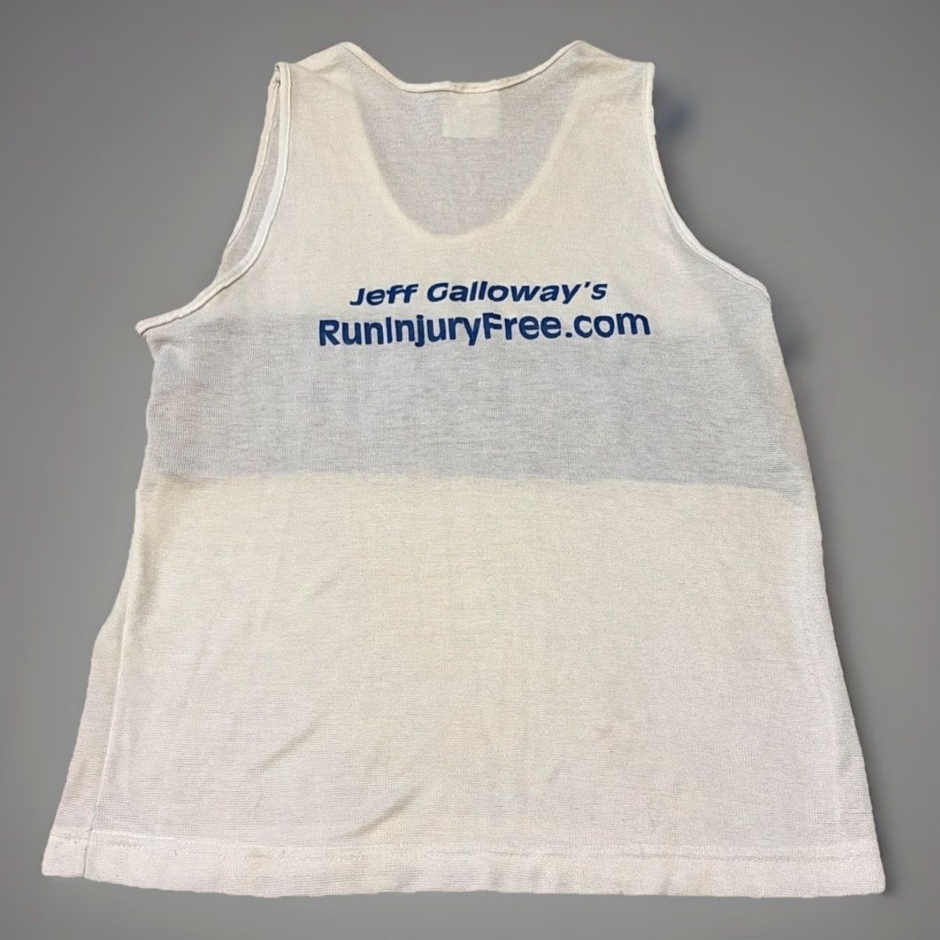 Vintage VINTAGE 80s Runner Jersey Marathon Race “Galloway” White Tank Top Women’s Medium Size M / US 6-8 / IT 42-44 - 2 Thumbnail