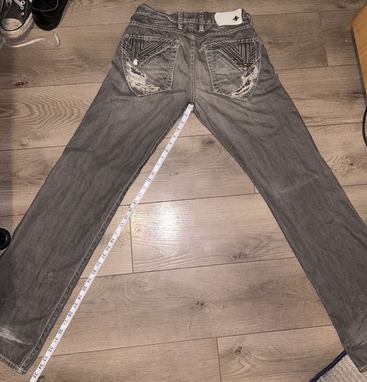 Detailed Monarchy Jeans CUT TO 31”