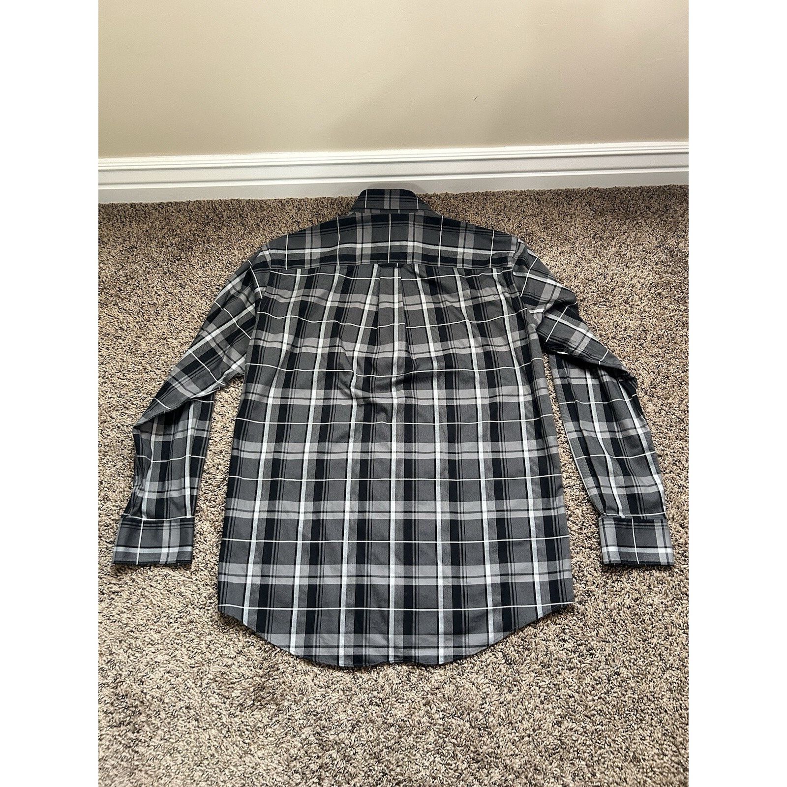 Cabelas Cabela's Mens MT Tall Blue Plaid Button Down Wrinkle Free Size US M / EU 48-50 / 2 - 10 Thumbnail