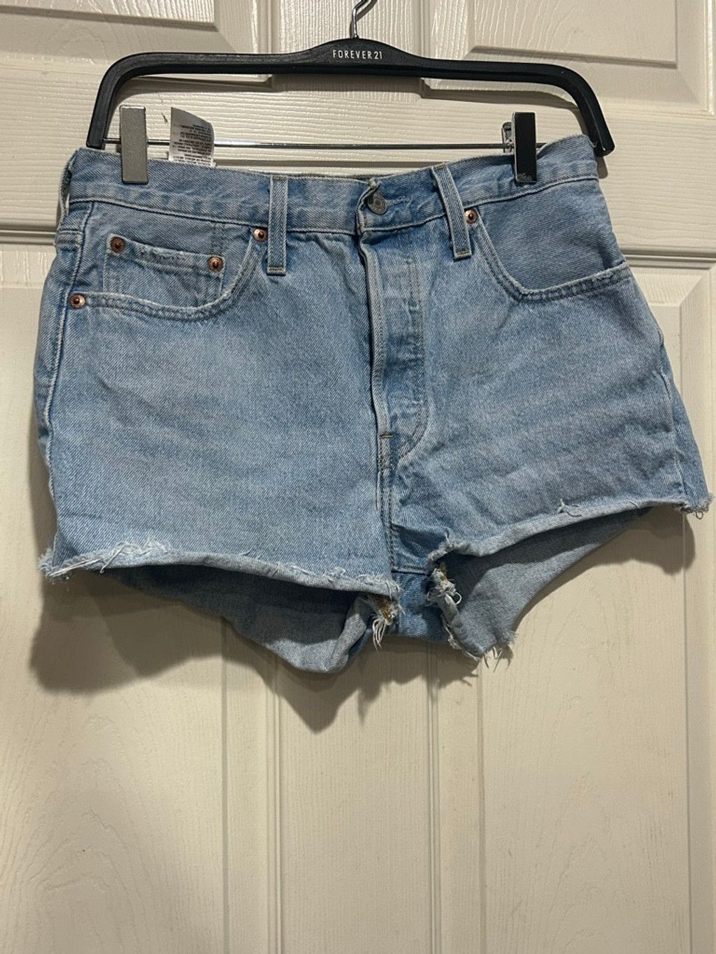 Levi's Women's Levi's Light Blue Jean Shorts Size 28 Size 29" - 2 Thumbnail