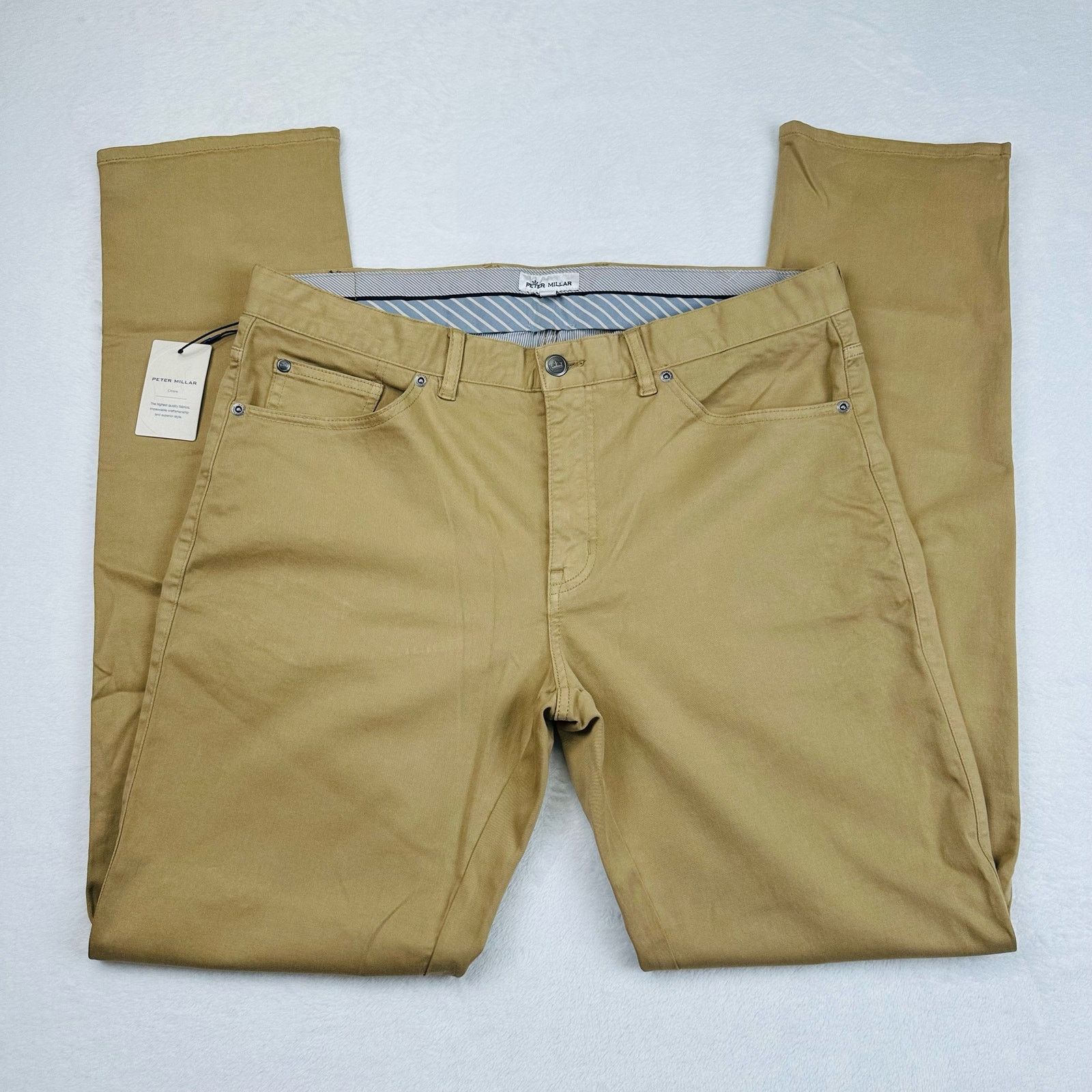 Peter Millar Peter Millar Men’s Crown Khaki Modal Golf Pants 35 W (35x33) Size US 35 - 4 Thumbnail