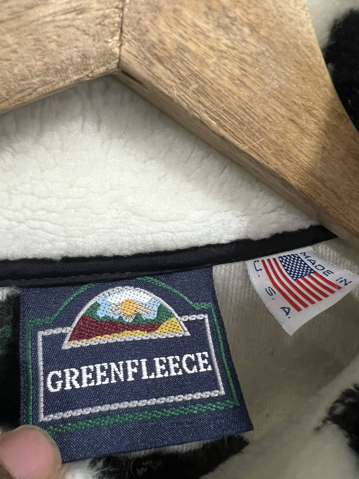 Vintage Vintage Green Fleece Animal Sweater zip up bear trees sherpa Size US XS / EU 42 / 0 - 5 Thumbnail