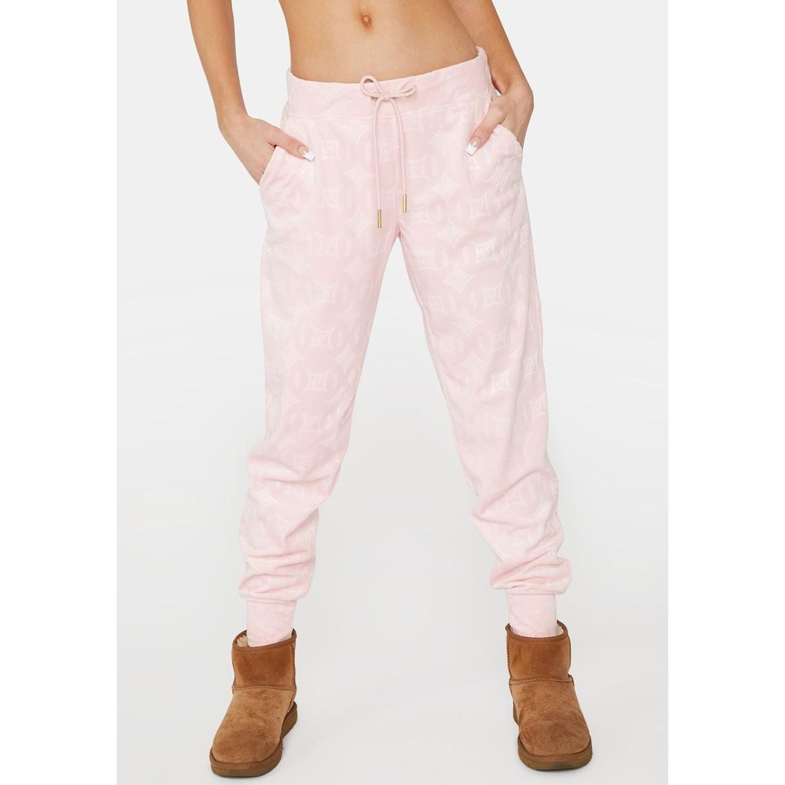 Juicy Couture Juicy Couture Kappa Embossed Velour Jogger Pants Whisper Size 26" / US 2 / IT 38 - 2 Thumbnail