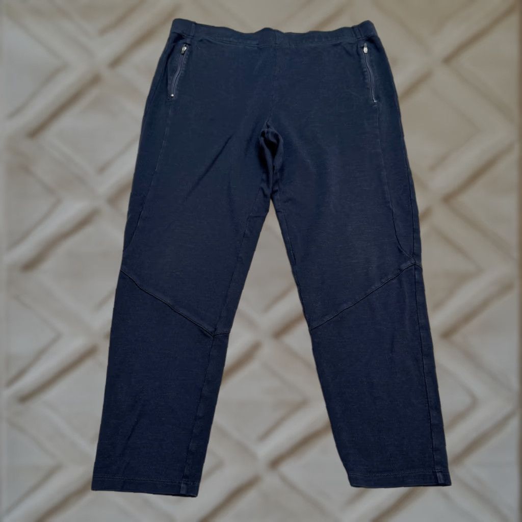 Eileen Fisher Eileen Fisher Pants Women Medium Navy Nylon Tencel Pull On 32x24 Cropped Activewear Size 32" / US 10 / IT 46 - 1 Thumbnail
