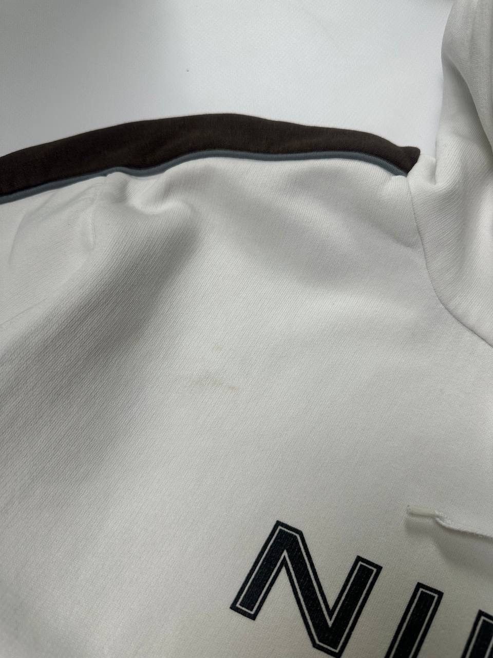 Nike × Vintage Vintage Nike Brown/White Boxy Hoodie Travis Size US L / EU 52-54 / 3 - 8 Thumbnail