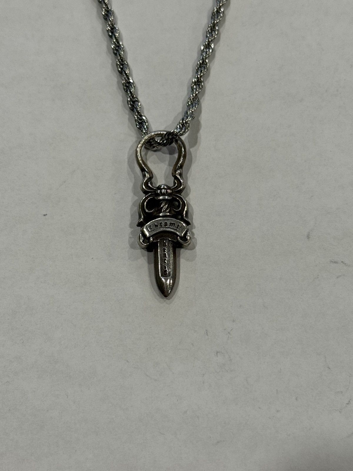 Chrome Hearts Chrome Hearts Dagger Pendant Silver Rope Chain Necklace 925 Size ONE SIZE - 10 Thumbnail