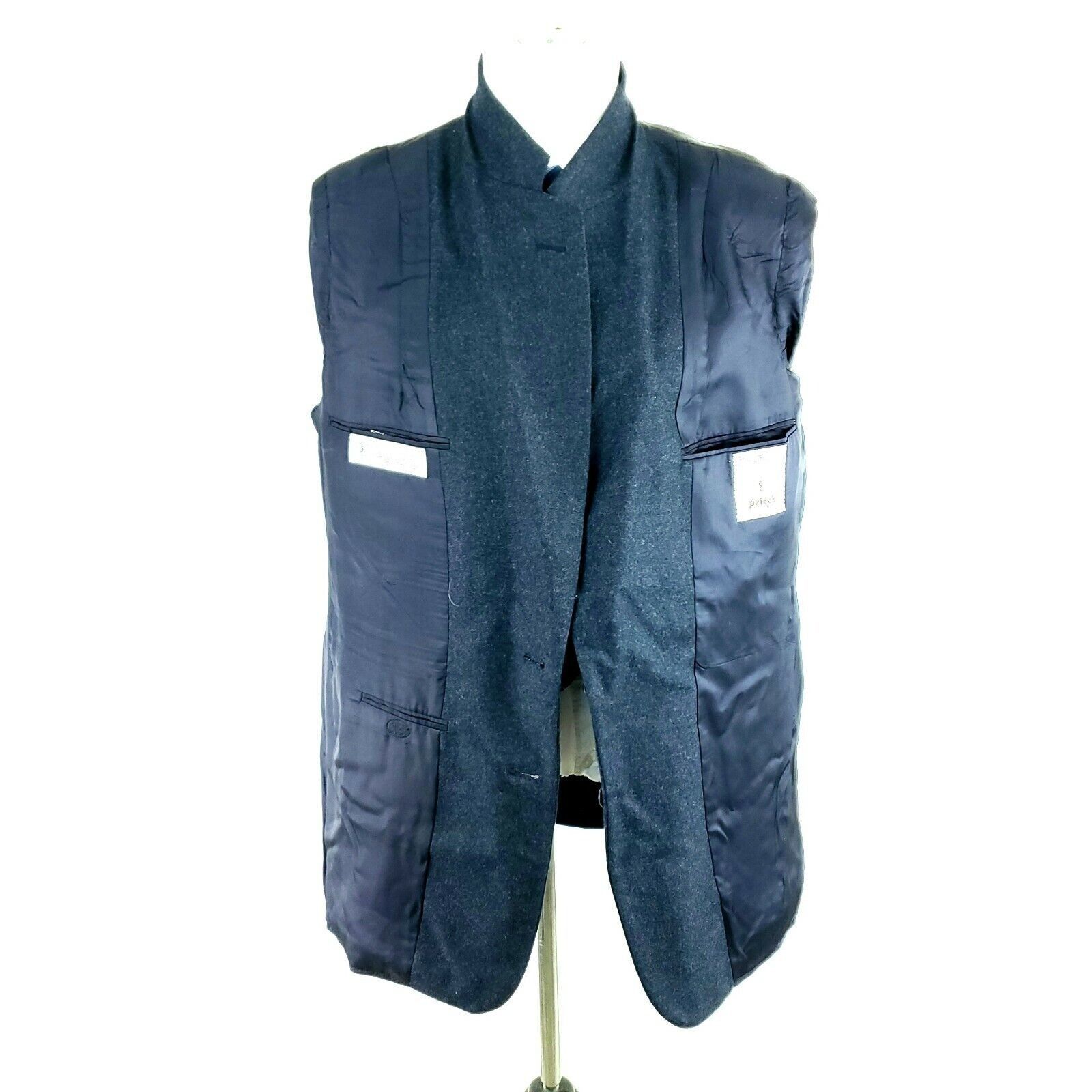 Hickey Freeman Hickey Freeman Boardroom 40R 2 Button Blue Heavy Wool Sport Size 40R - 11 Thumbnail