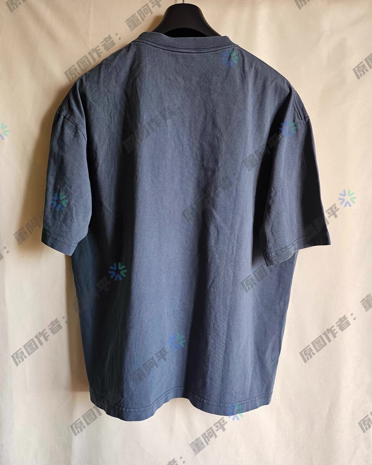 Balenciaga Balenciaga Haze Blue Short Sleeve T-shirt Size US XL / EU 56 / 4 - 4 Thumbnail
