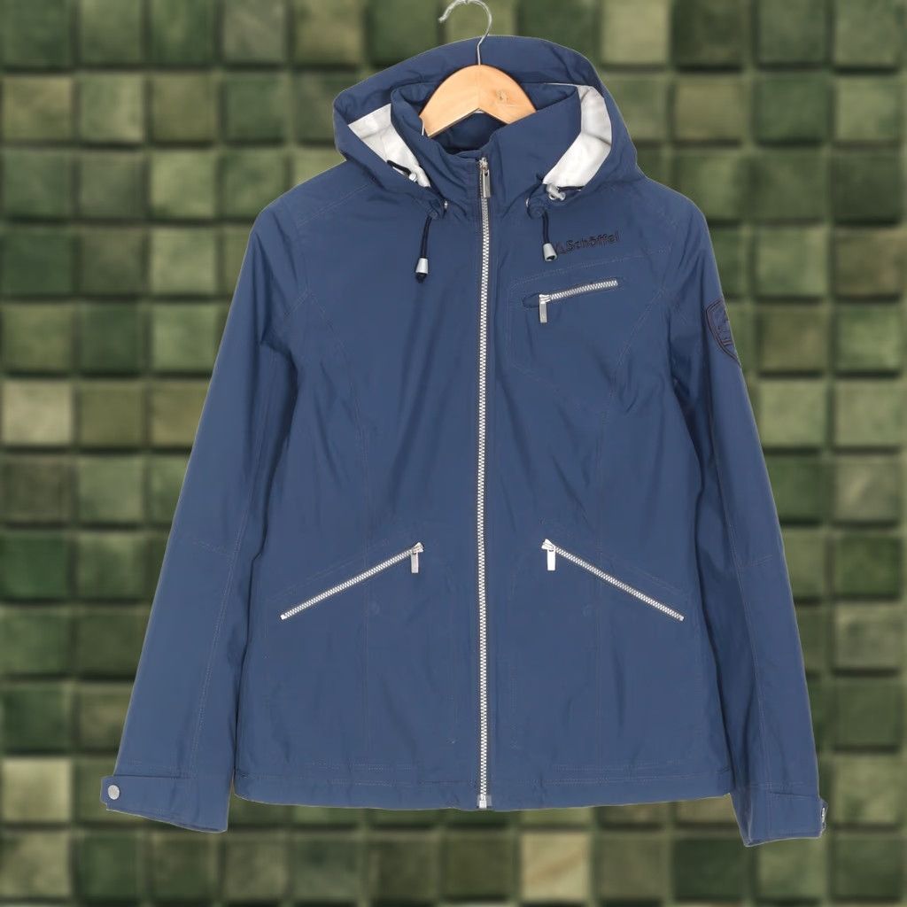 Vintage SCHOFFEL Marcella Jacket Women EU 36 UK 10 Hooded Waterproof Blue Regular Size 36, Women, Jacket, Breathable, All Seasons, MJ5661 Size XS / US 0-2 / IT 36-38 - 1 Thumbnail