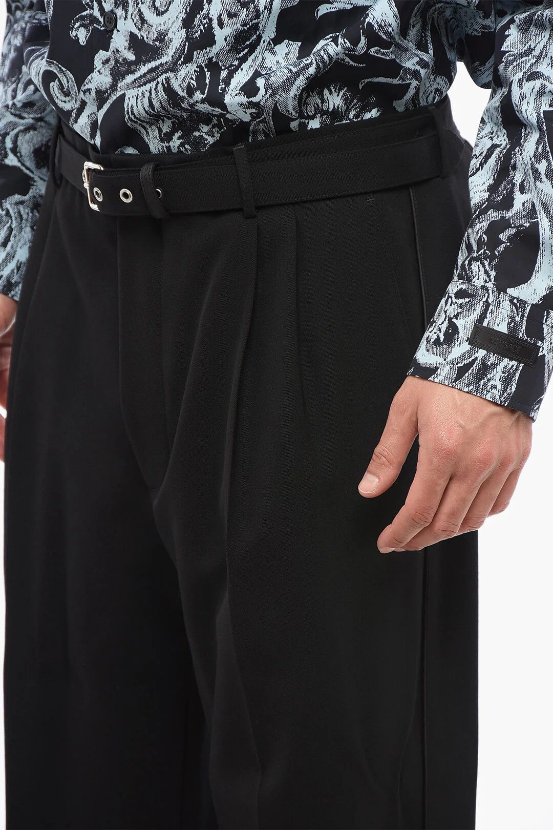 Prada og1mm0426 Double-pleated Pant in Black Size US 34 / EU 50 - 3 Thumbnail