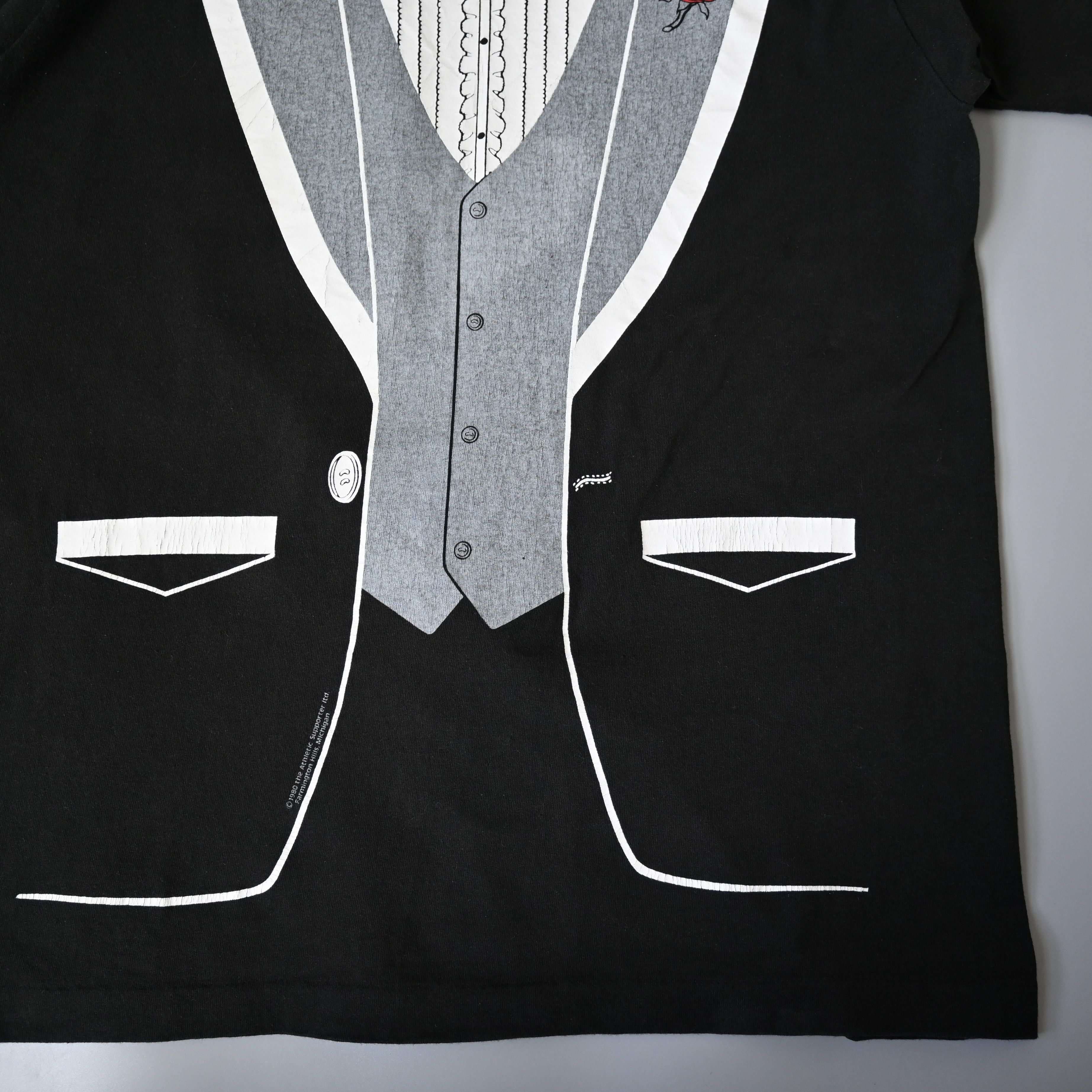 Vintage Vintage 1990s trompe-l’oeil tuxedo t-shirt made in USA Size US XL / EU 56 / 4 - 6 Thumbnail