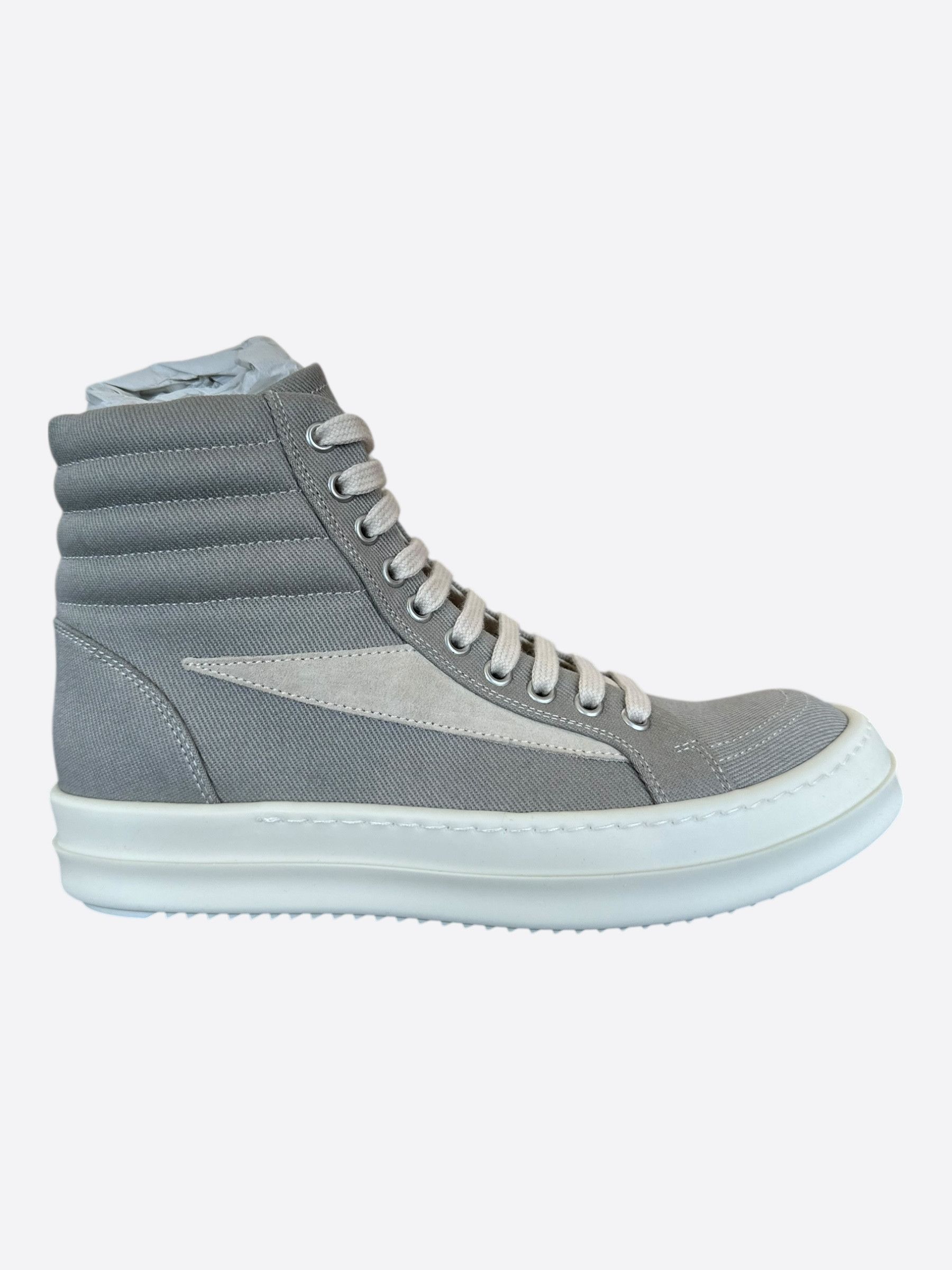 Rick Owens Rick Owens Grey & White Vintage Women's High Top Sneakers Size US 9 / IT 39 - 1 Thumbnail
