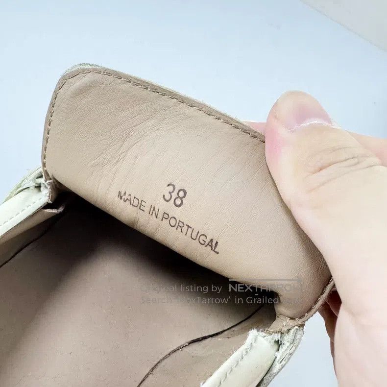 Martine Rose Martine Rose Beige patent leather square toe loafers Size US 5.5 / EU 38 - 6 Thumbnail