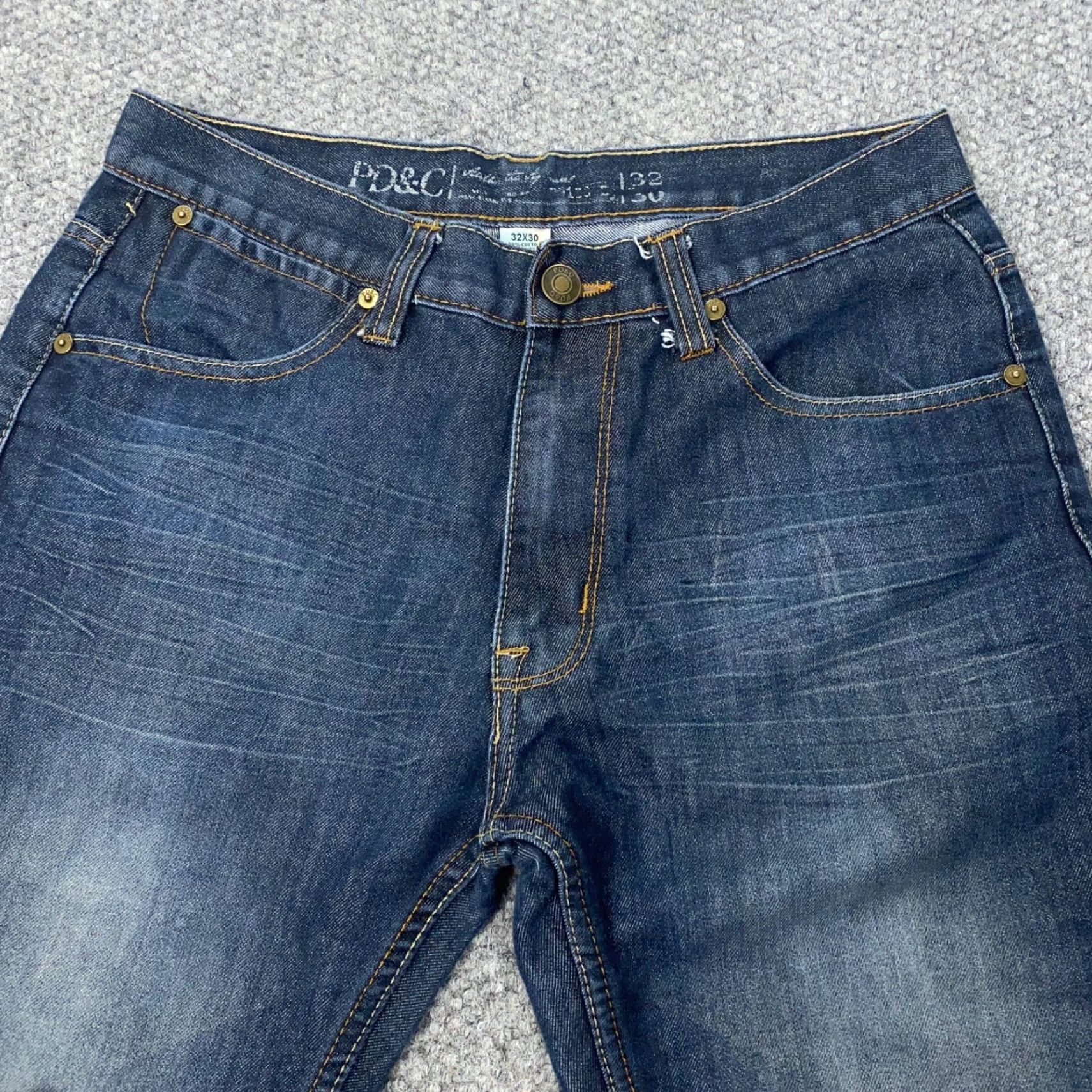 PD&C PD & C Jeans Mens 32x30 Blue Faded Straight Leg Size US 32 / EU 48 - 7 Thumbnail