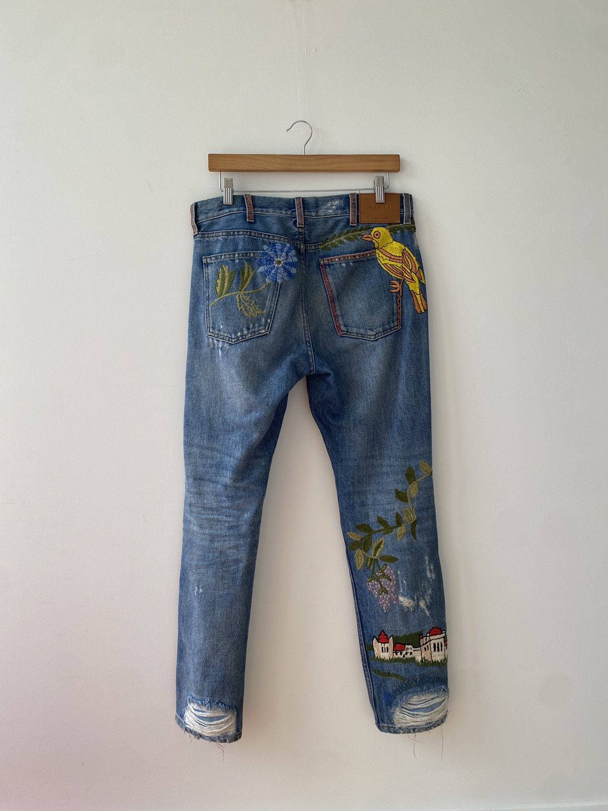 Gucci Gucci 2017 SS Embroidered Denim Size US 32 / EU 48 - 4 Thumbnail