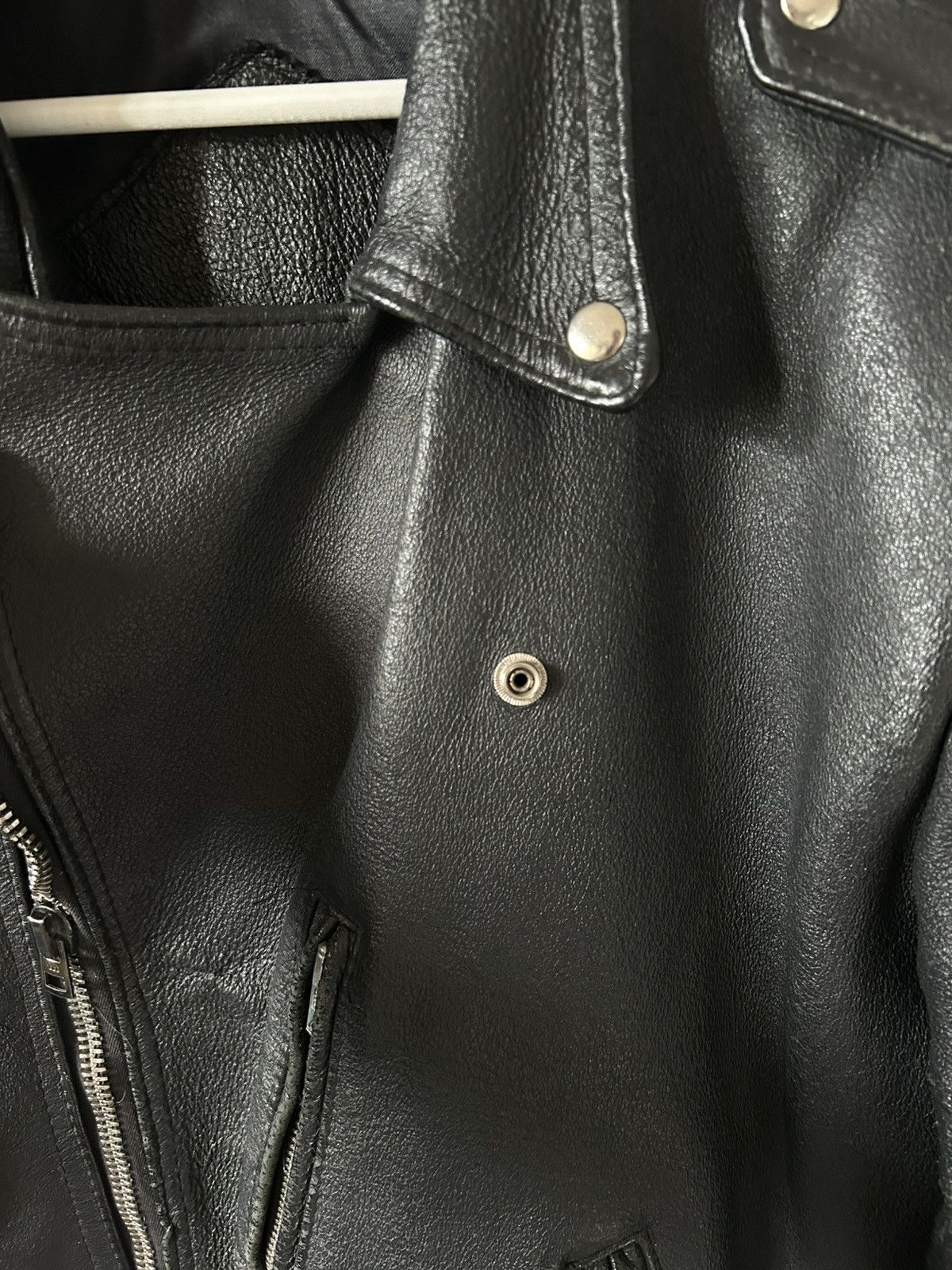 Vintage Vintage Archive Real Leather Biker Jacket 44 Heavy Size US S / EU 44-46 / 1 - 9 Thumbnail