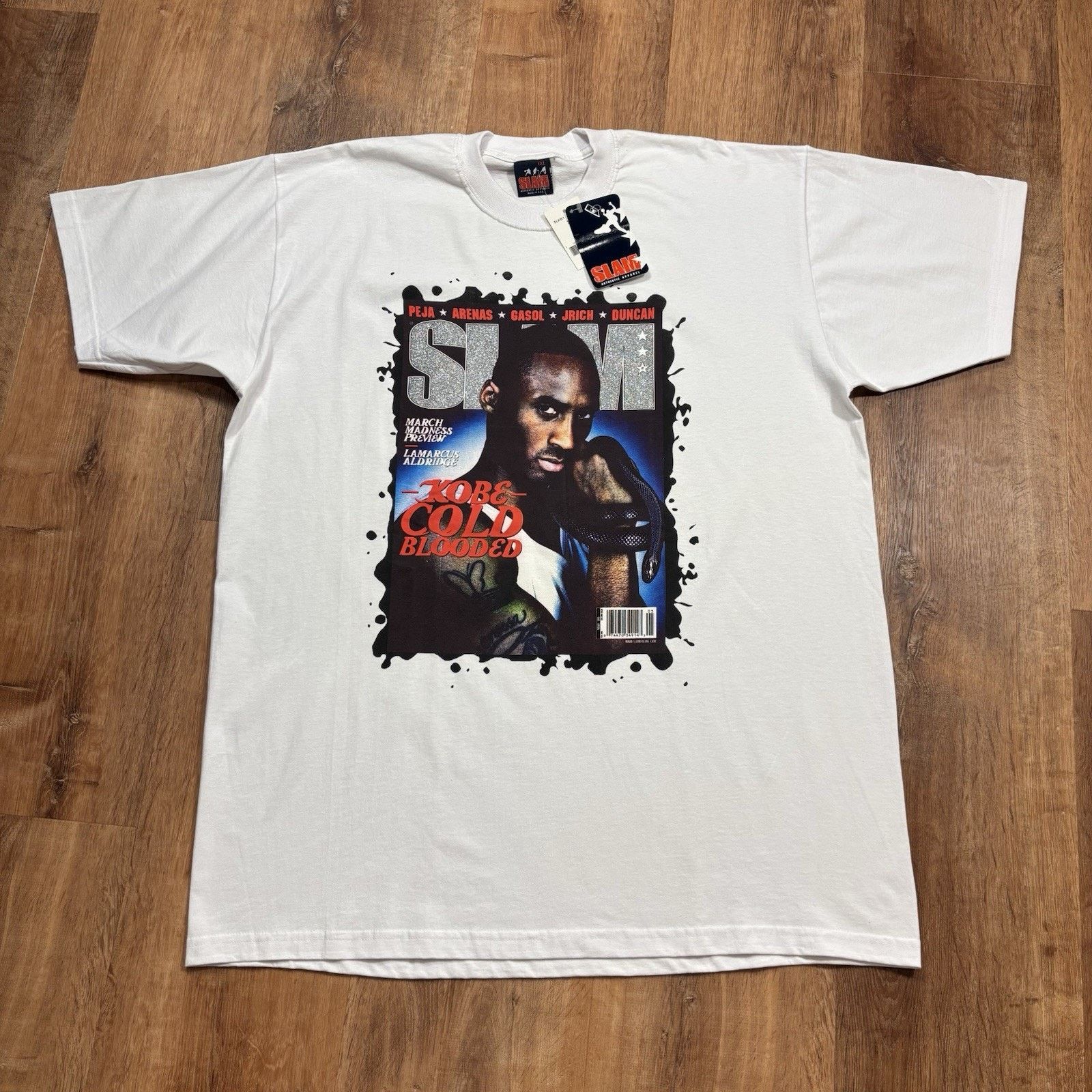 NBA NWT Vintage Kobe Bryant Shirt Mens XL Slam Magazine Lakers Size US XL / EU 56 / 4 - 2 Thumbnail
