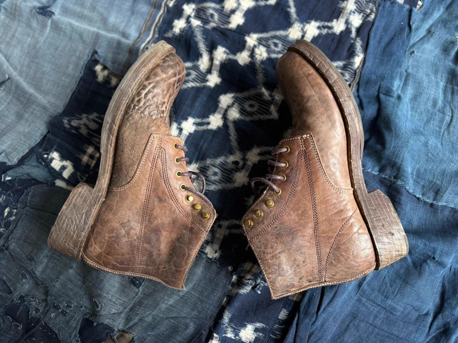 Visvim VISVIM 25AW Virgil Boots-Folk Distressed Leather Work Boots Size US 9 / EU 42 - 5 Thumbnail