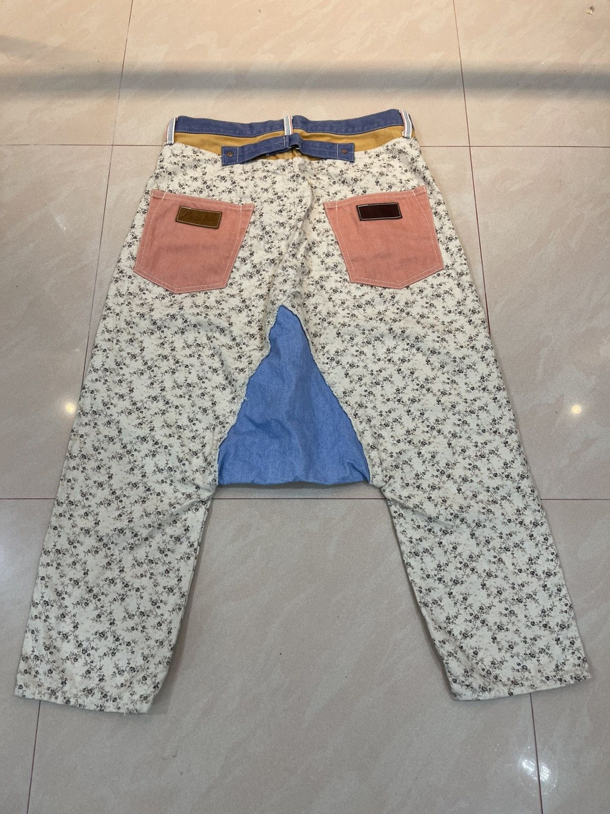 Kapital Kapital Floral Sarouel Pants Denim,All Over Pattern Size US 33 - 11 Thumbnail