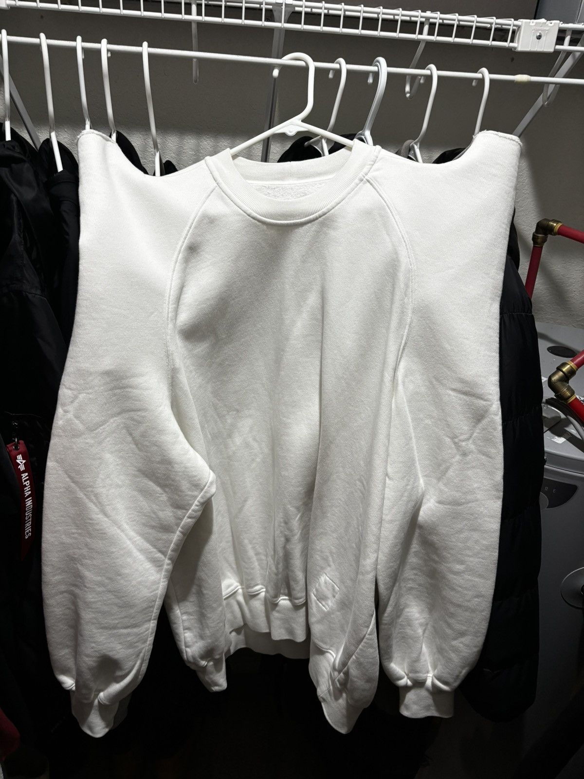 Rick Owens Rick Owens Off-white Hollywood Tecsweat Sweatshirt Size US L / EU 52-54 / 3 - 1 Thumbnail