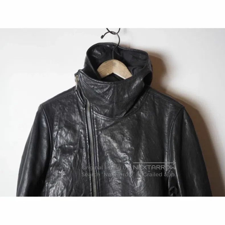 Rick Owens RICK OWENS High Collar Hooded Leather Jacket Size US S / EU 44-46 / 1 - 2 Thumbnail