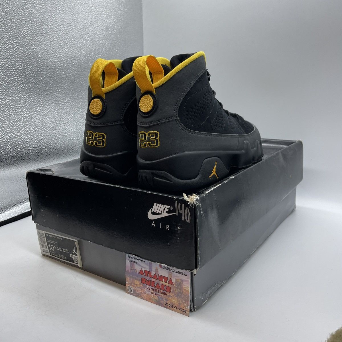 Jordan Brand Air Jordan 9 dark charcoal university gold Size US 10.5 / EU 43-44 - 5 Thumbnail
