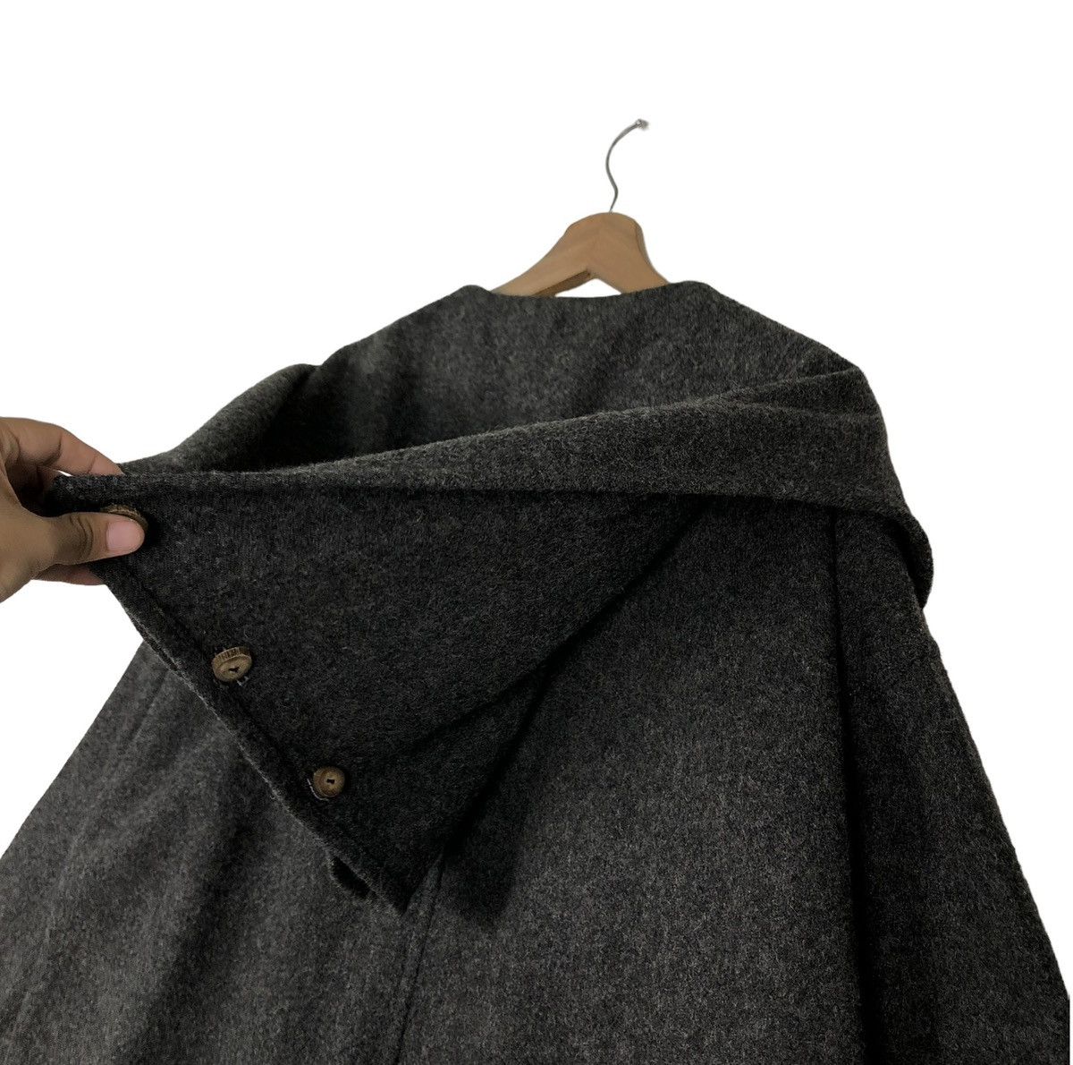 Comme des Garcons 🔥VINTAGE 80’s COMME DES GARCONS WOOL DOUBLE BREAST HOODIE Size US L / EU 52-54 / 3 - 13 Thumbnail