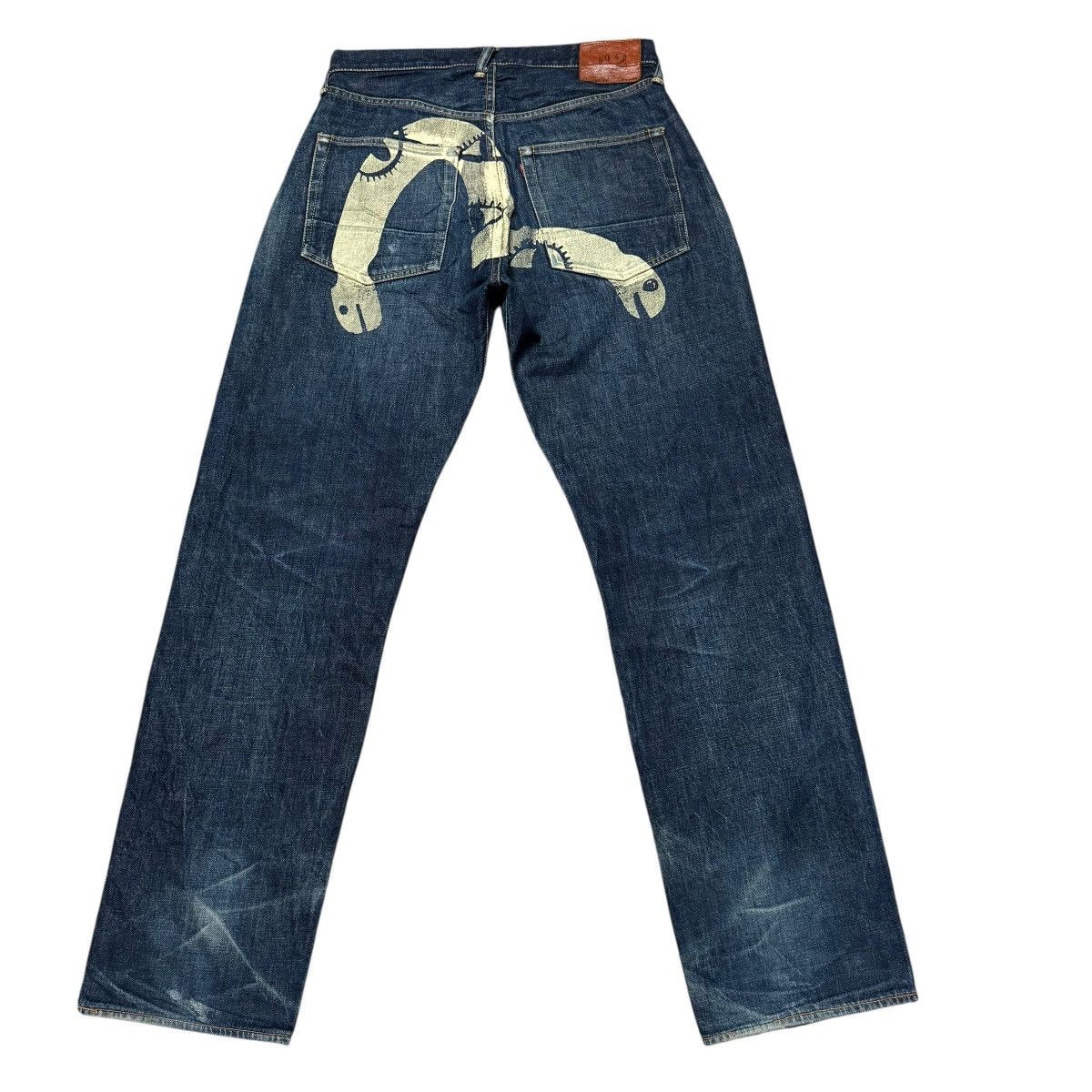 Evisu Vintage Evisu Snake Eyes Daicock Denim Selvedge Jeans Size US 33 - 2 Thumbnail
