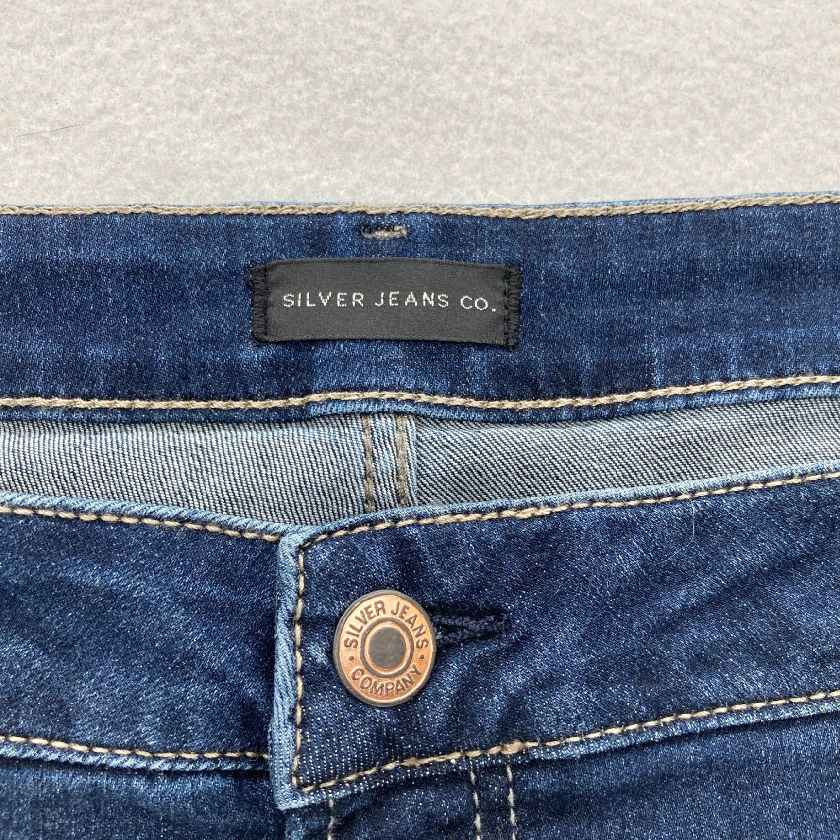 Silver Jeans Co. Silver Jeans Womens Plus 24 Boyfriend Blue Indigo Stretch Denim Grunge Western Jeans Size 42" / US 20 - 6 Thumbnail