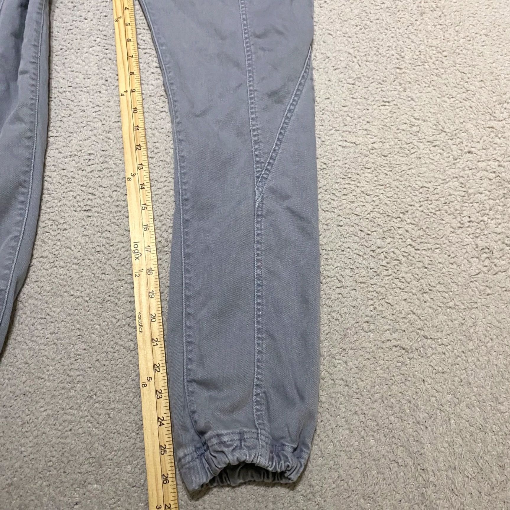 Vintage Kancan Womens sz 3 Pants Gray Joggers Tapered High Rise Pockets Casual Size 27" / US 4 / IT 40 - 6 Thumbnail