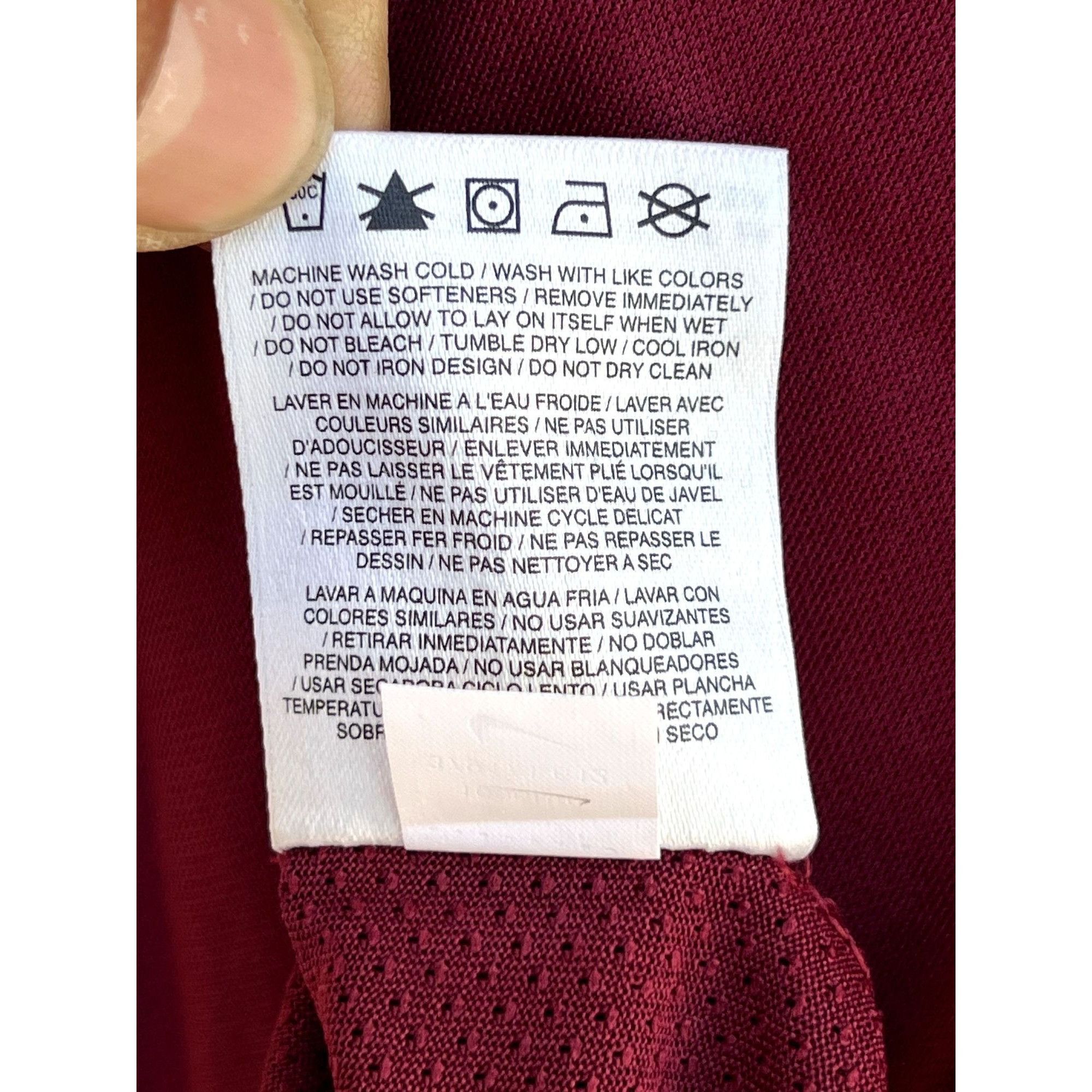 Nike Nike - Men's Dri-Fit Long Sleeve T-Shirt - Burgundy - Extra Size US XL / EU 56 / 4 - 12 Thumbnail